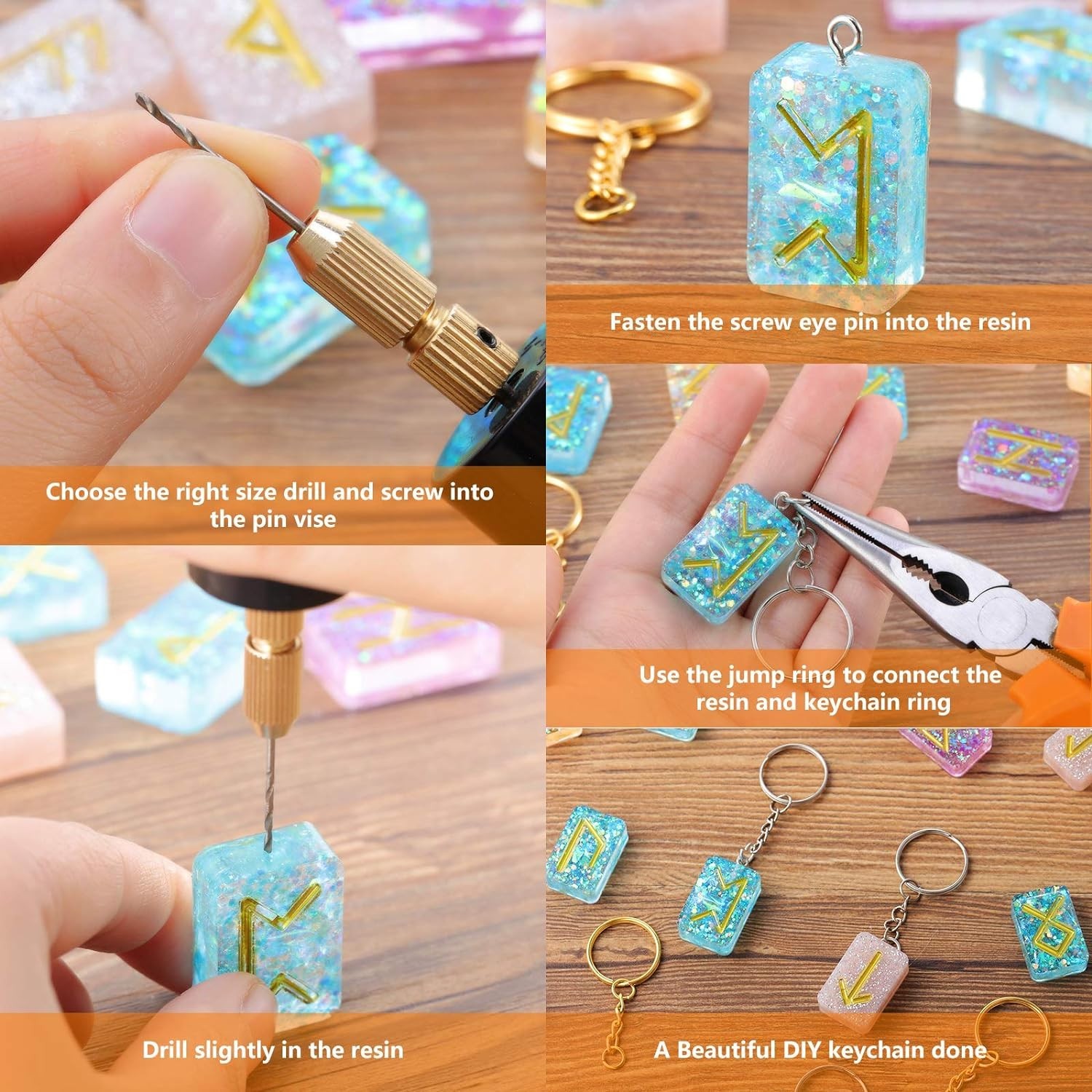 31-Piece Electric Hand Drill & Pin Vise Set for Precise Resin Jewelry Crafting
