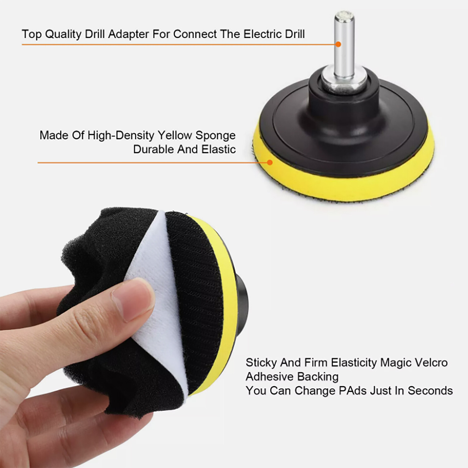 11Pcs 3 » Car Buffing Pad Polishing Buffer For Drill Sponge Kit Waxing Foam