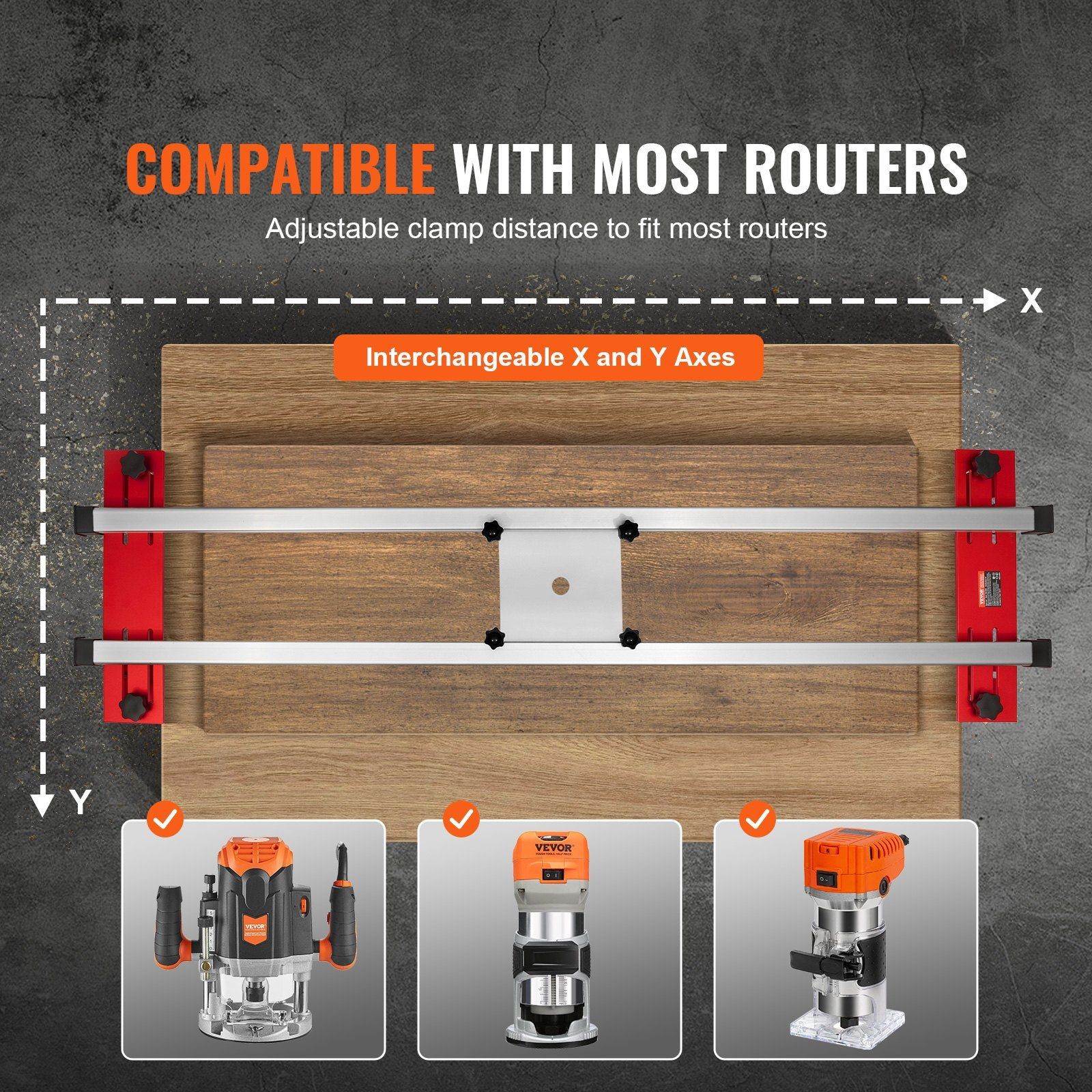 Adjustable Woodworking Sled 64in Length 0-135mm Height Router Jig Strong