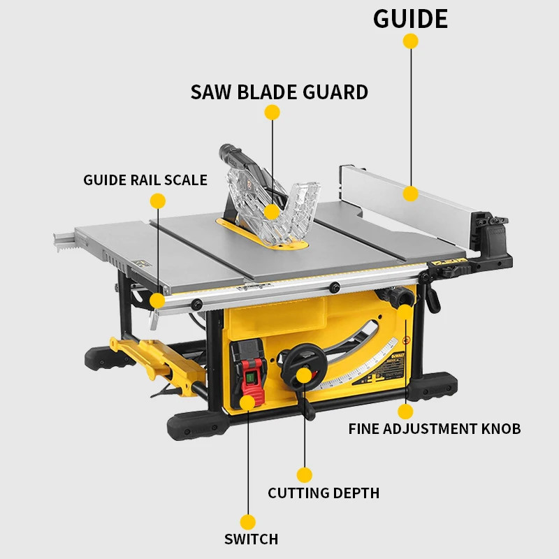 Portable Woodworking Cutting Machine Multifunctional Woodworking Table Saw