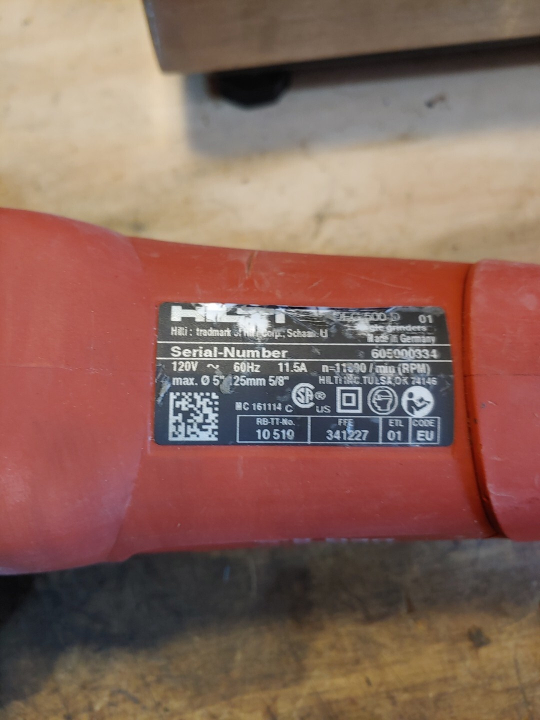 HILTI DEG 500-D Angle Grinder, Concrete Grinder