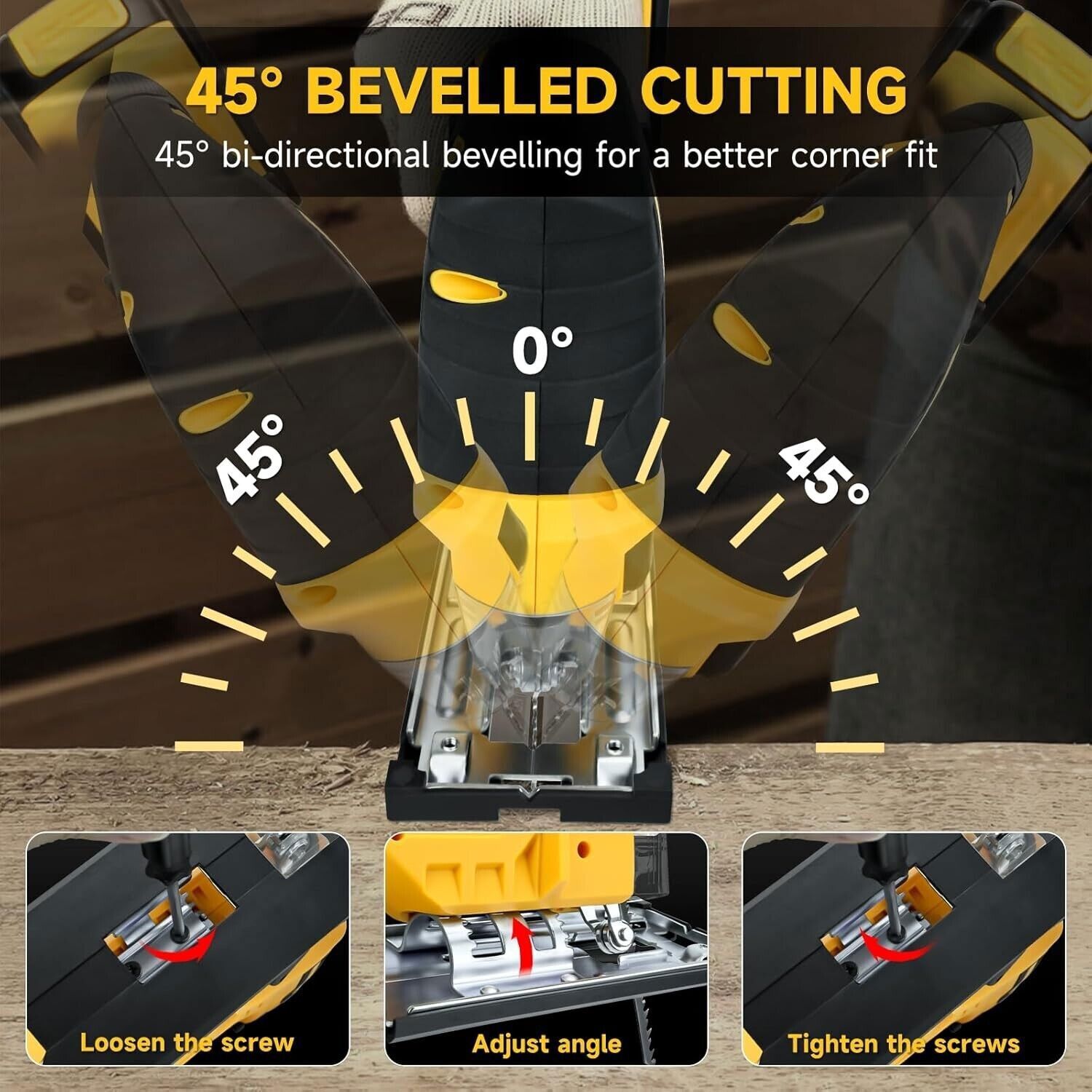 Jig saw compatible For Dewalt 20V Battery Cordless Jigsaw with LED Work Light