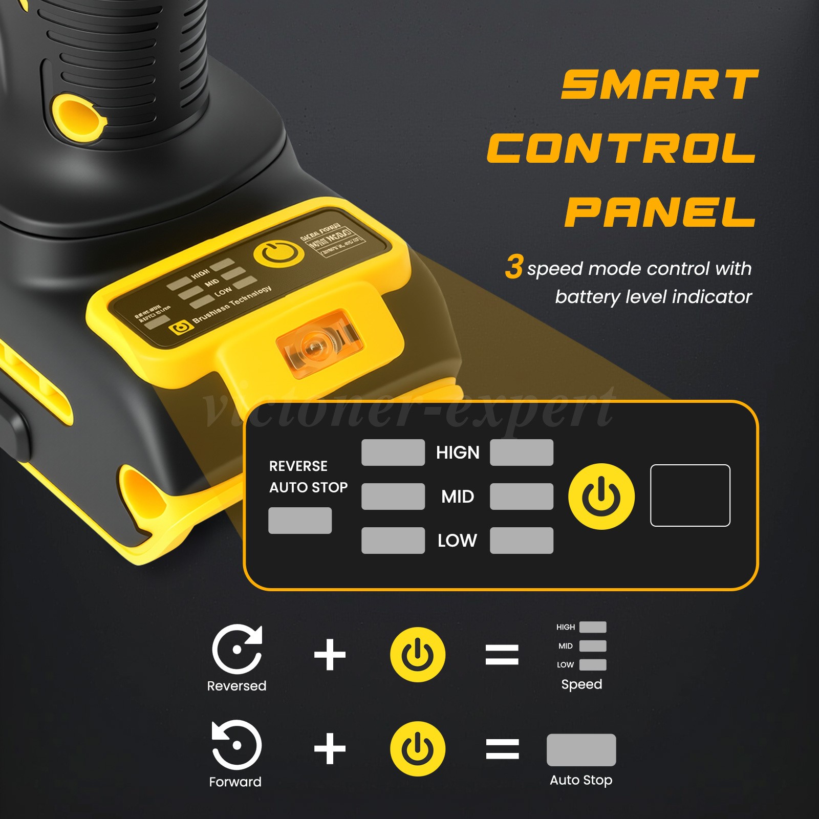 800Nm 1/2&Prime; Cordless Impact Wrench for Dewalt 20V 18V Battery Brushless Electric