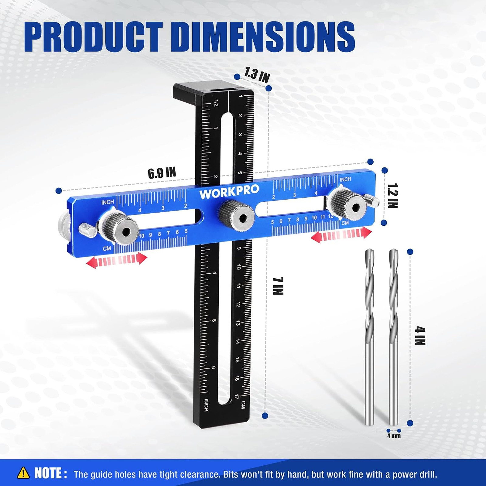 Cabinet Hardware Jig Aluminum Alloy Self-Centering Drill Guide for Handles and