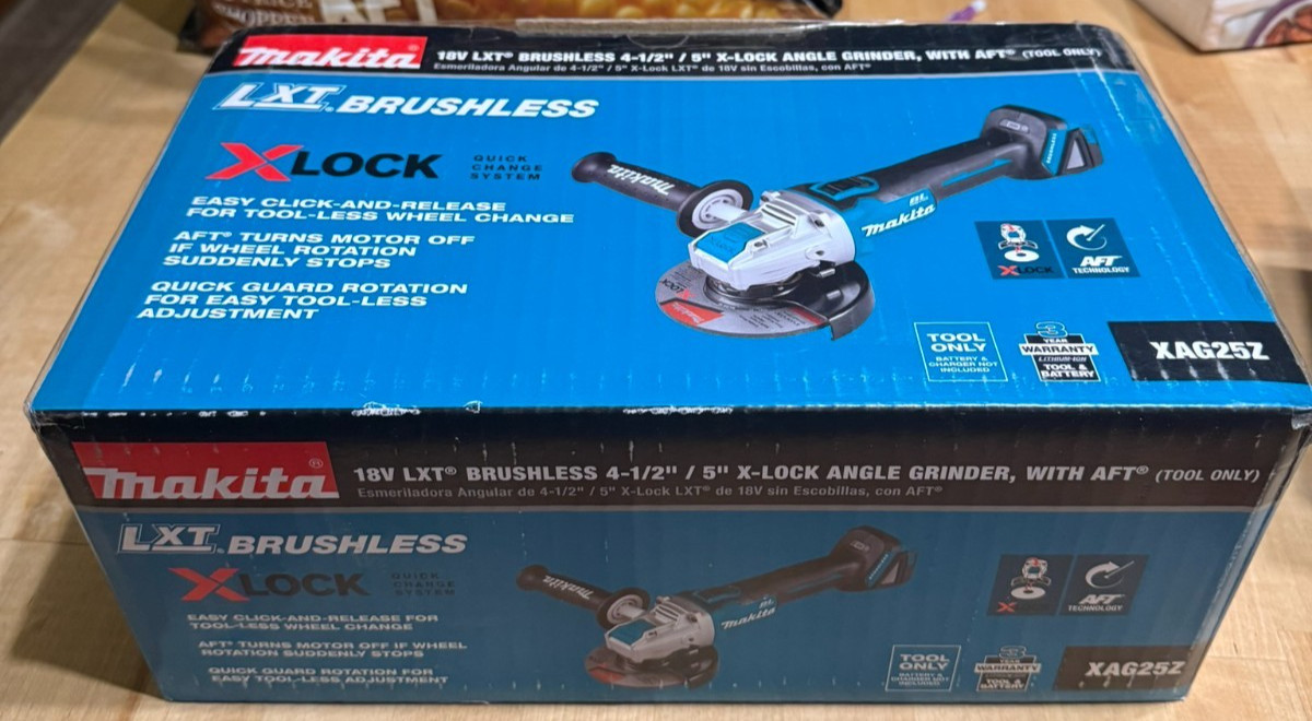 Makita 18V LXT BRUSHLESS 4-1/2&Prime; / 5&Prime; X-LOCK ANGLE GRINDER, WITH AFT