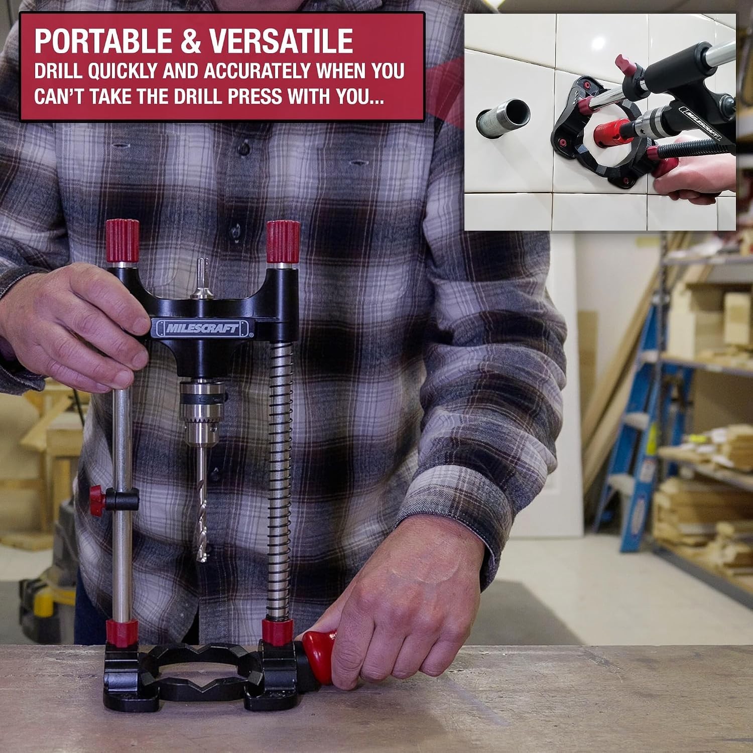 Milescraft 1318 DrillMate Portable Drill Guide – Drill Guide Attachment – New