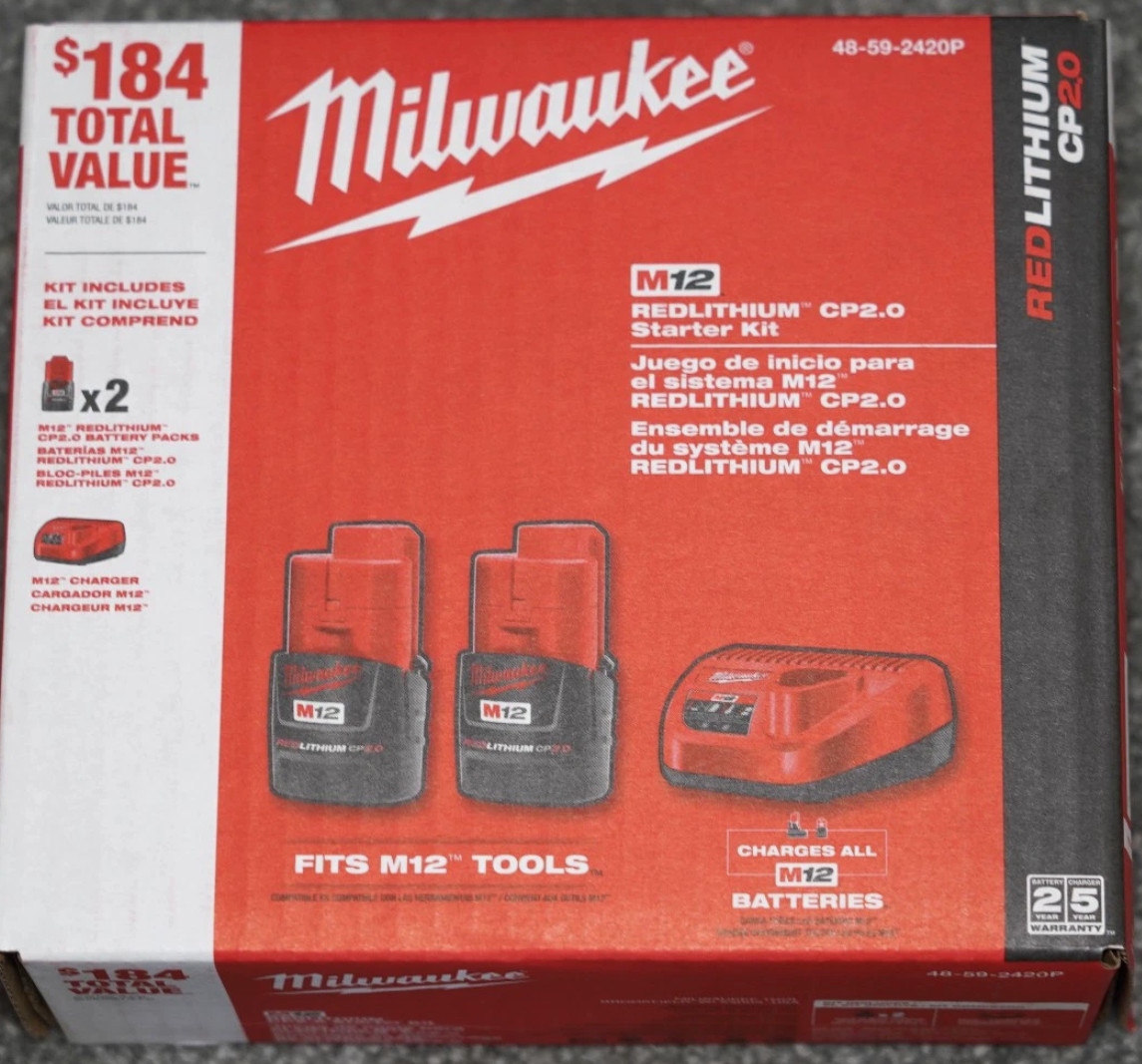MILWAUKEE M12 12-Volt Lithium-Ion Cordless 3/8 In. Crown Stapler w/ M12 (2) 2ah