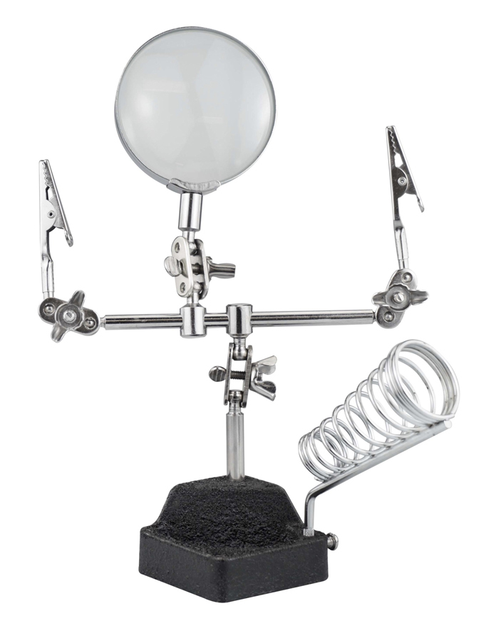 Helping Hand Station Magnifier Soldering Hobby Magnifying Glass Craft 4X Hands