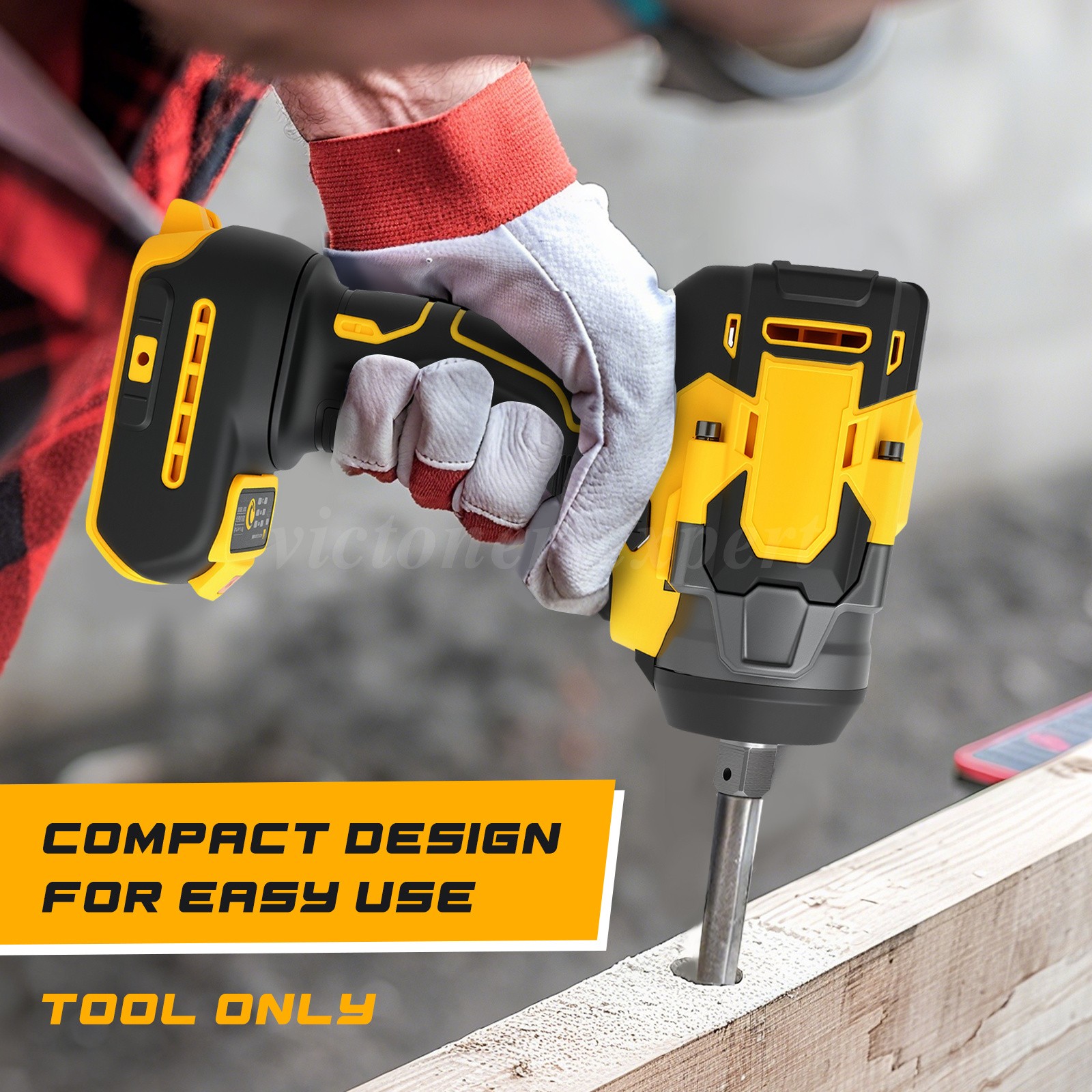 800Nm 1/2&Prime; Cordless Impact Wrench for Dewalt 20V 18V Battery Brushless Electric