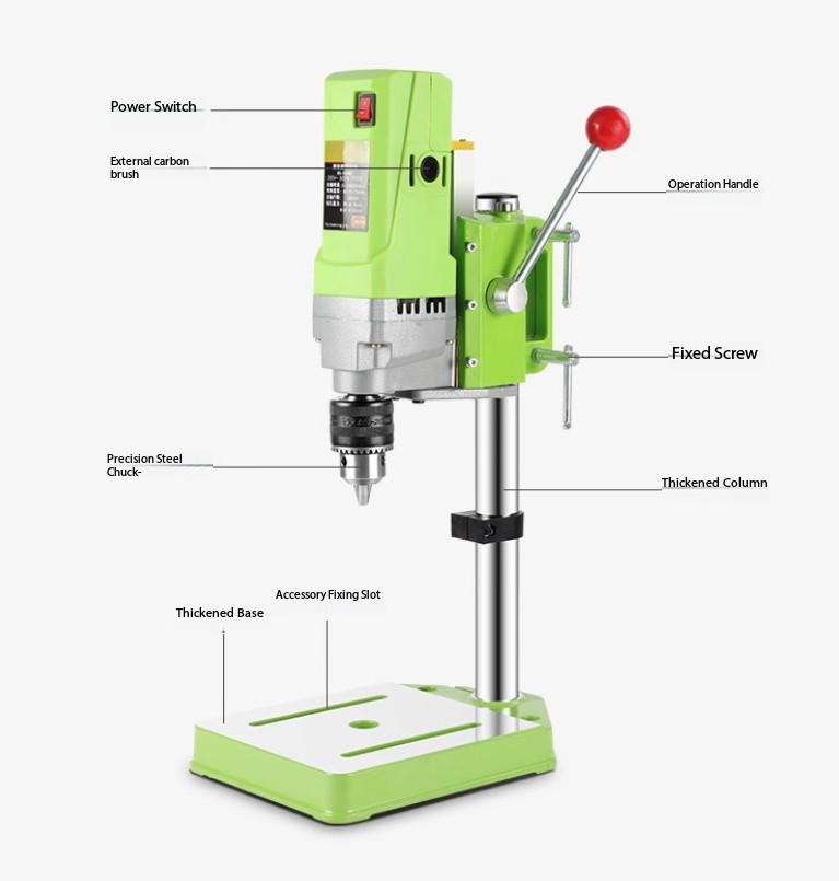 Bench Drill: Compact Household 220V High-Power Industrial-Grade Multi-Functional