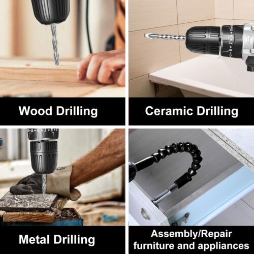 Cordless Brushless Impact Driver Hammer Drill Combo Kit with Battery & Charger