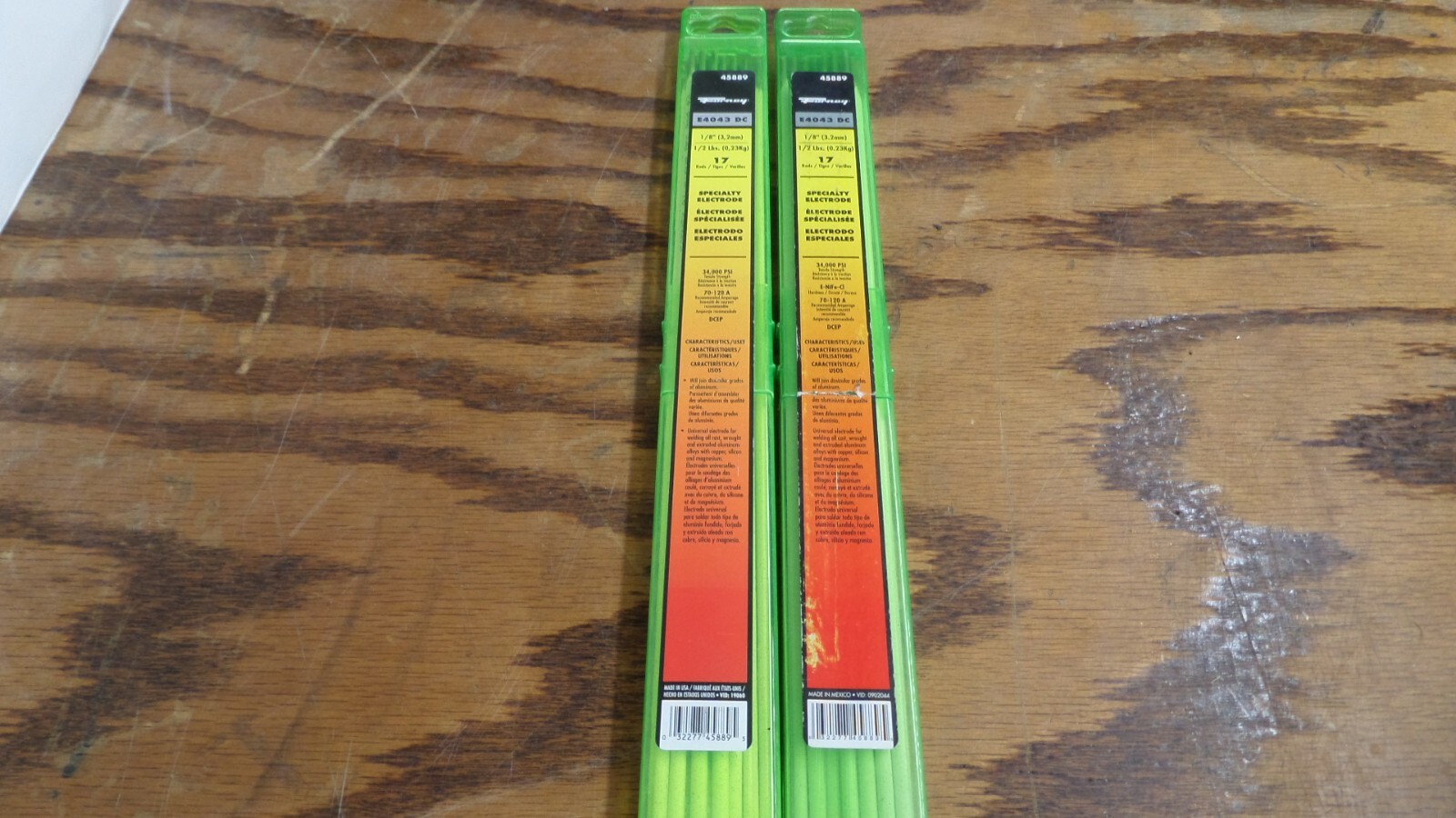 (2) Forney 45889 Aluminum 34,000 PSI 1/2 lbs. Stick Electrode 1/8 Dia. x 14&Prime;