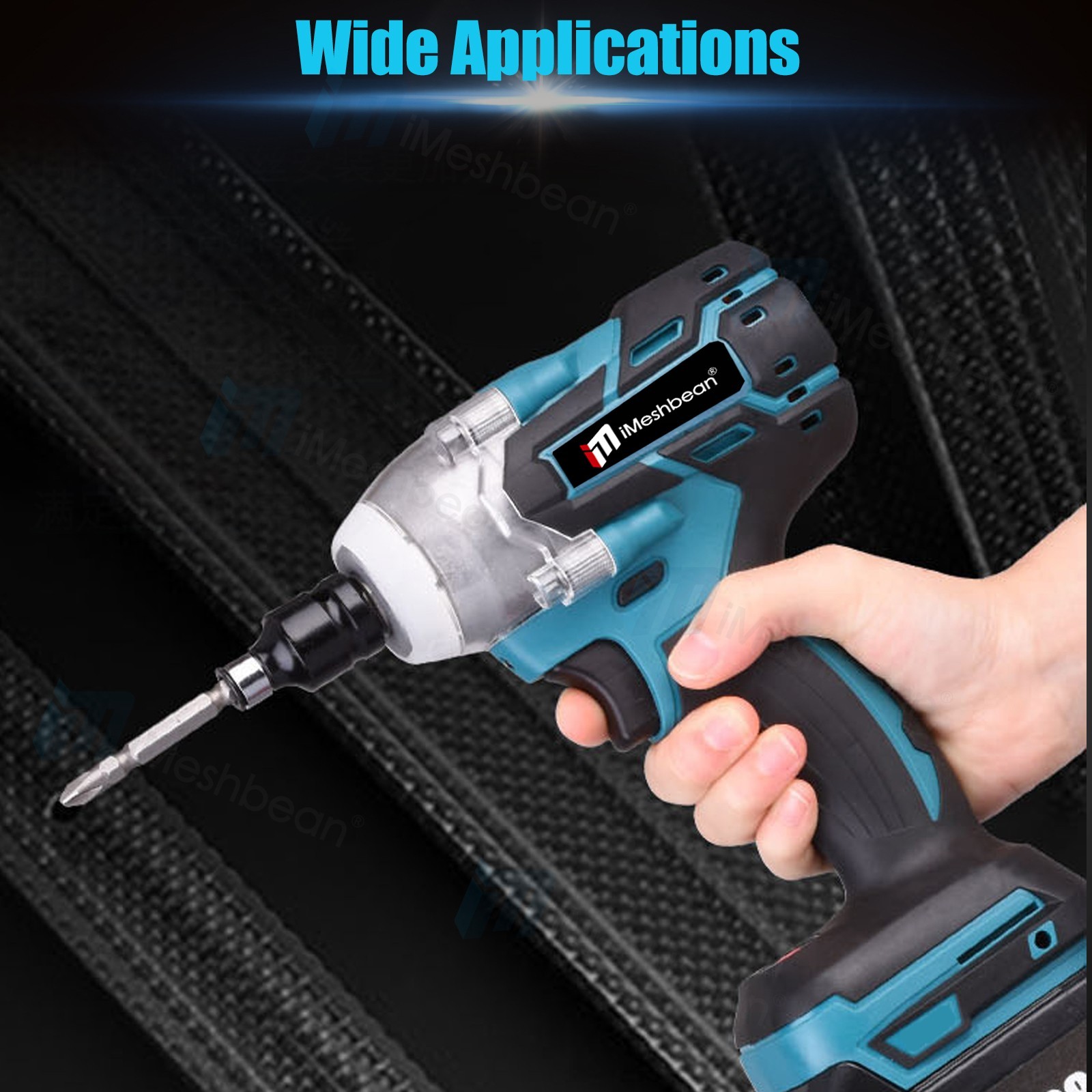 Cordless Electric Impact Wrench Gun 1/2 » High Power Driver w/ Li-ion Battery