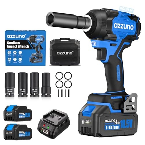 Brushless 1/2 inch Electric Cordless Impact Wrench, Max 590 Ft-lbs (800N.m)