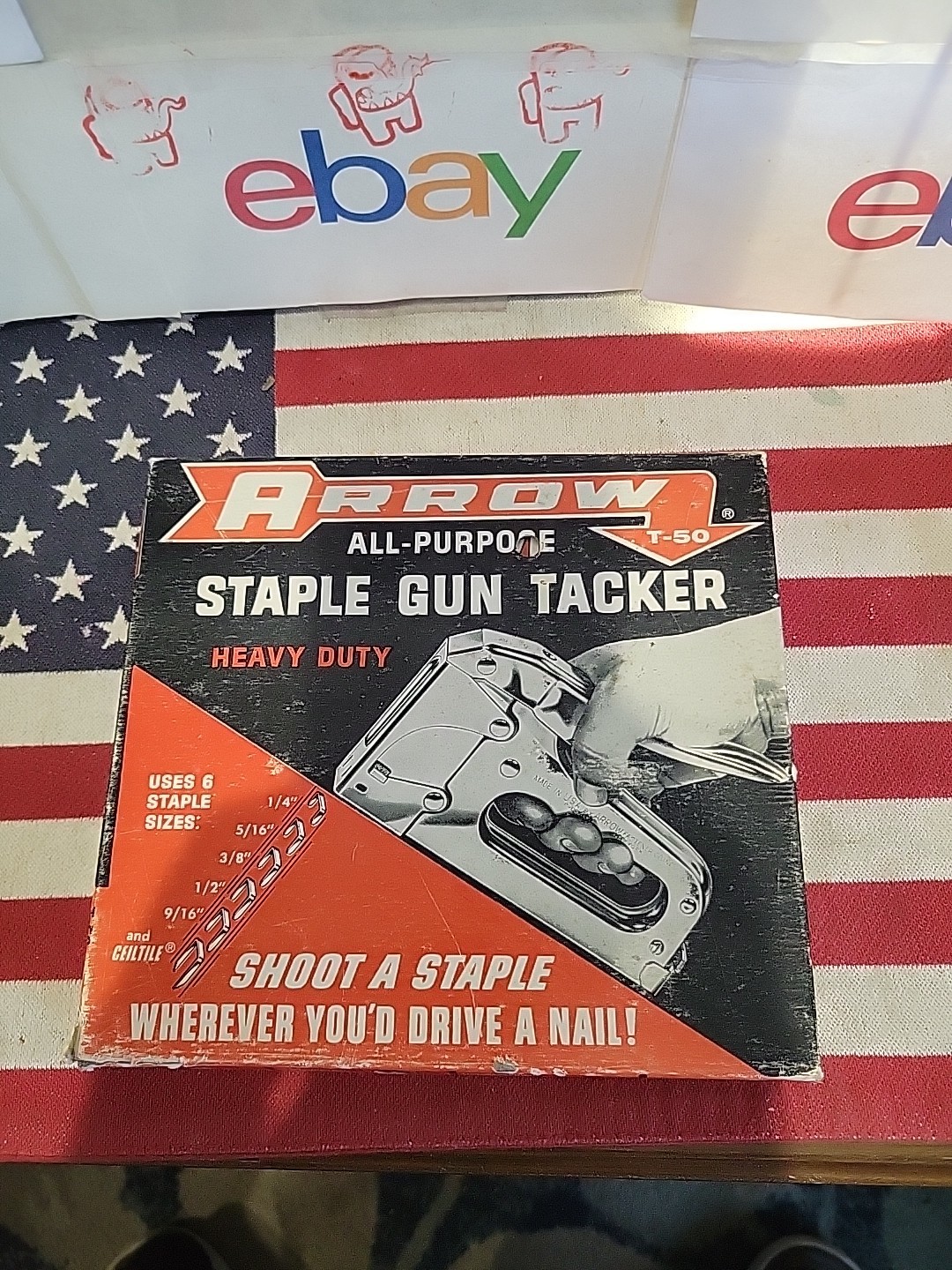 ARROW T-50 staple gun tacker ALL PURPOSE original packaging + variety of staples