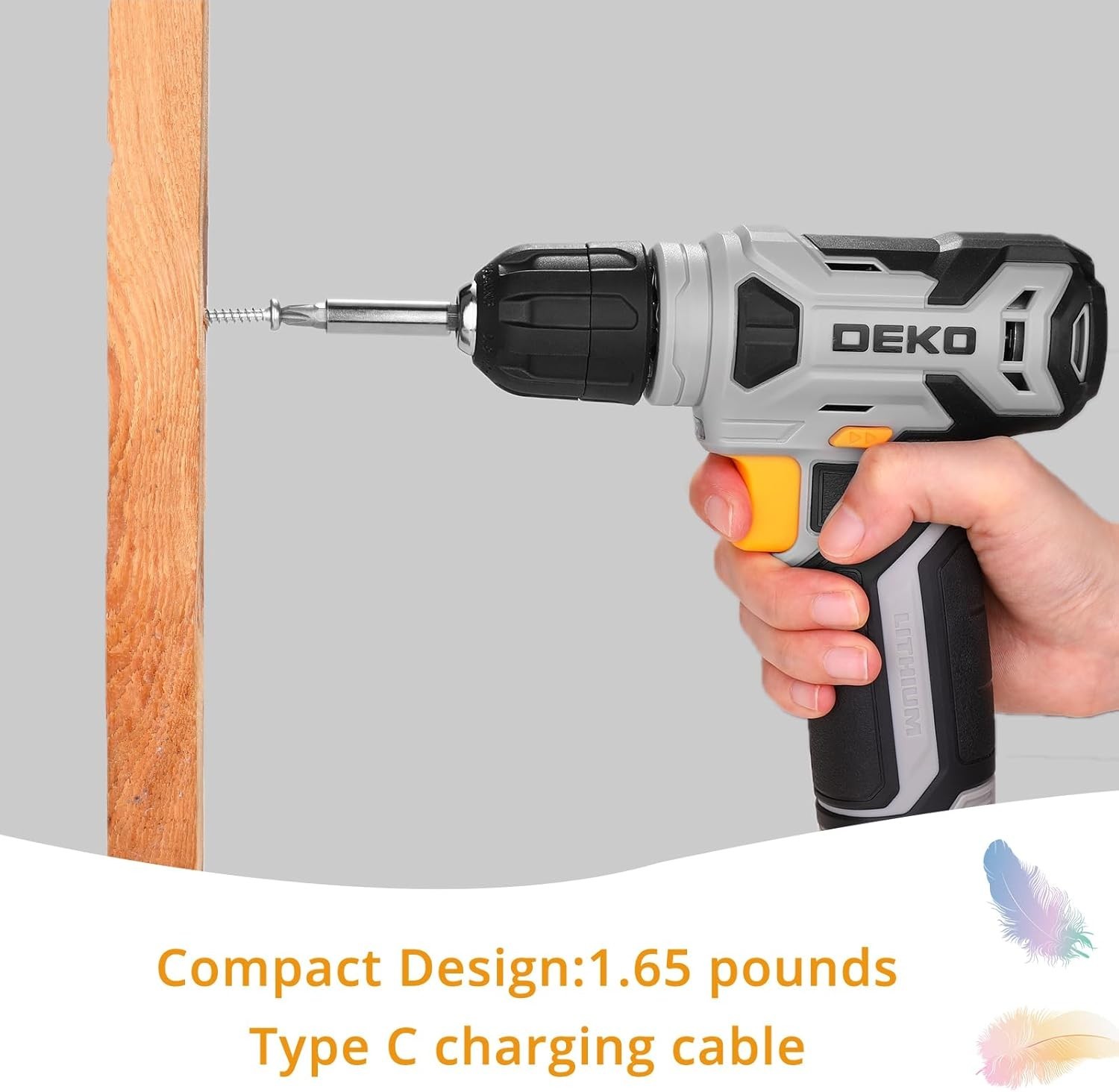 Versatile 8V Mini Drill – Lightweight, Adjustable Speed with 42 Tools Included