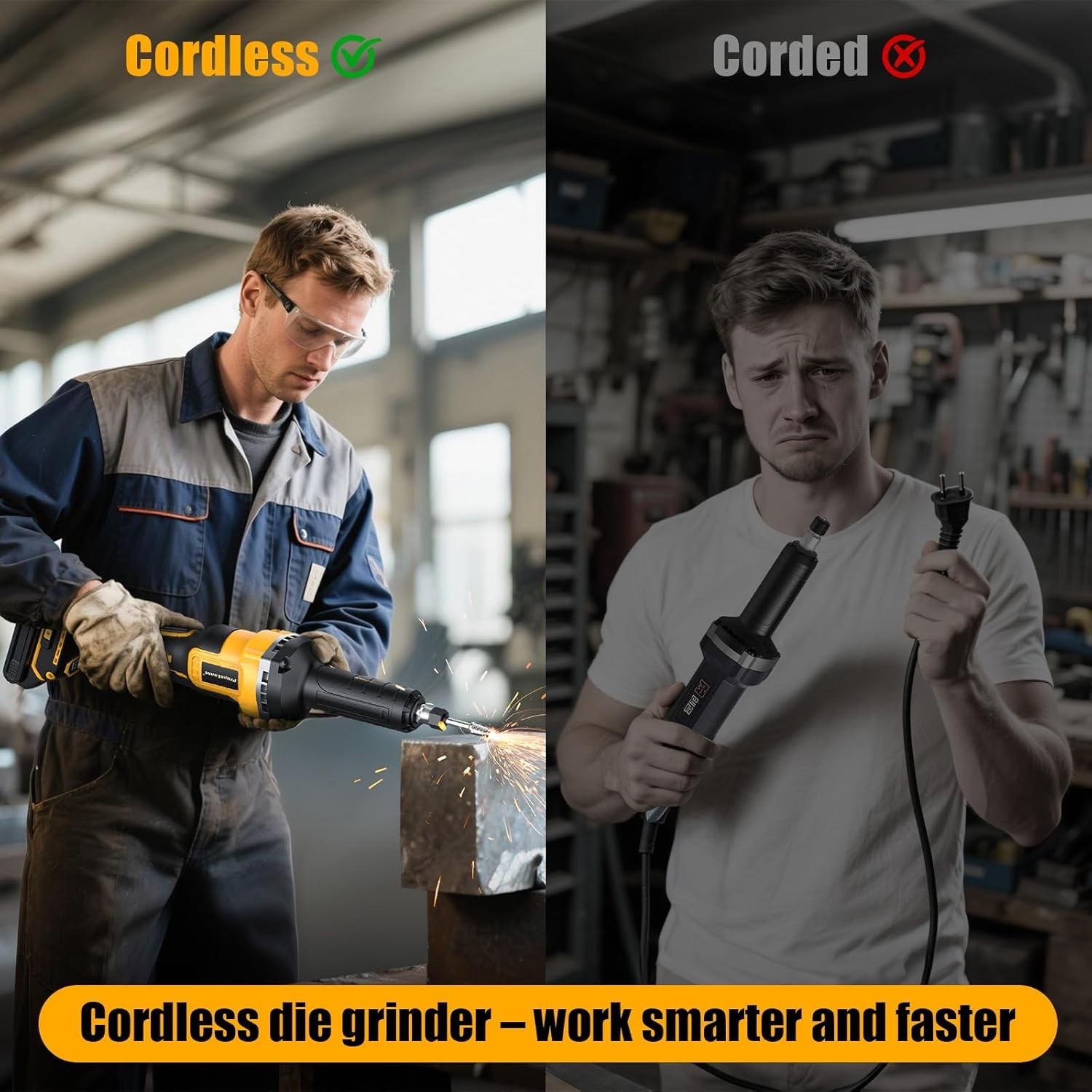 Die Grinder Compatible with Dewalt 20V MAX Battery, Cordless Die Grinder with 25