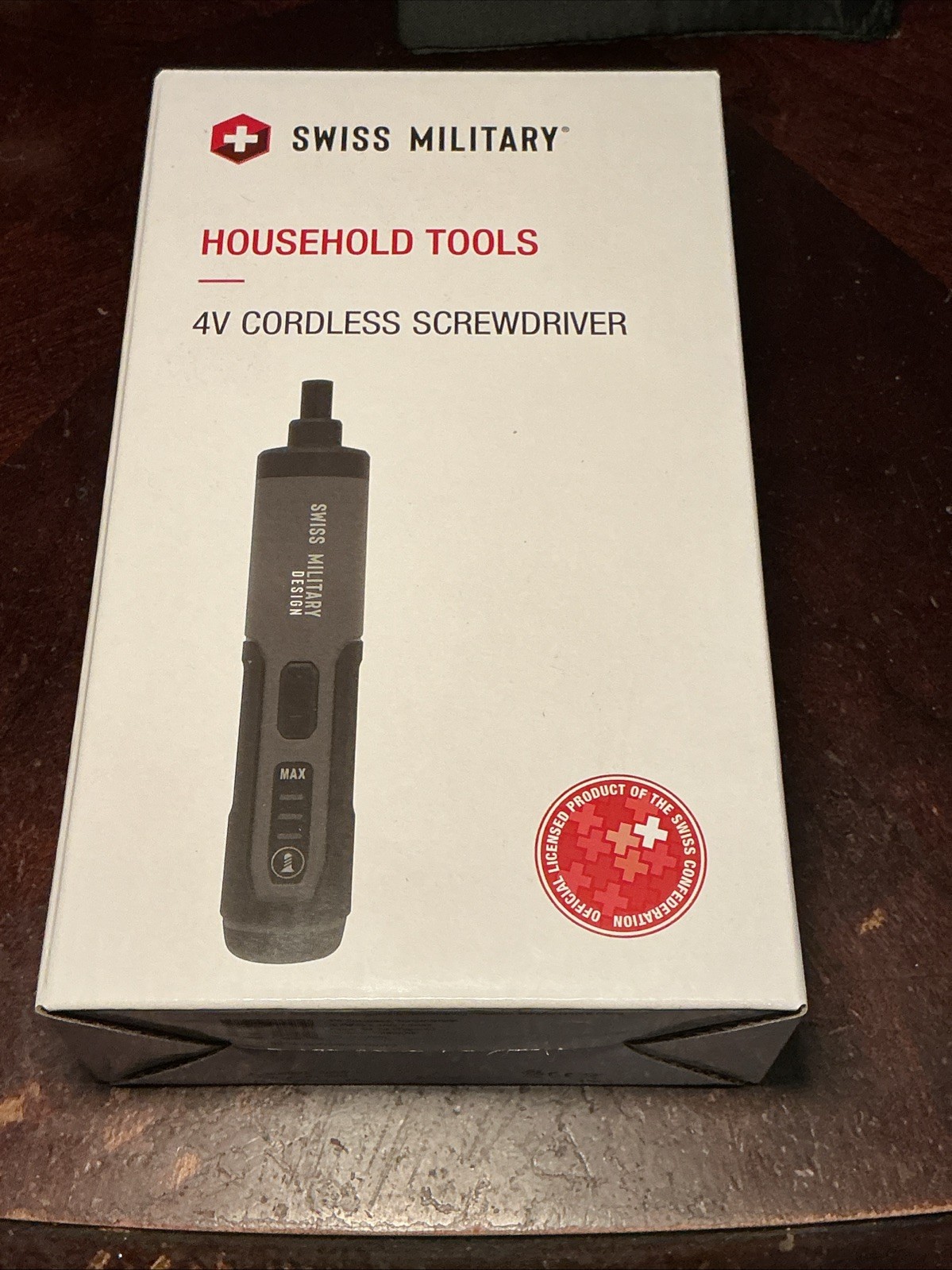 Swiss Military 4v Cordless Screwdriver & 24 Piece 25mm Bit System NEW