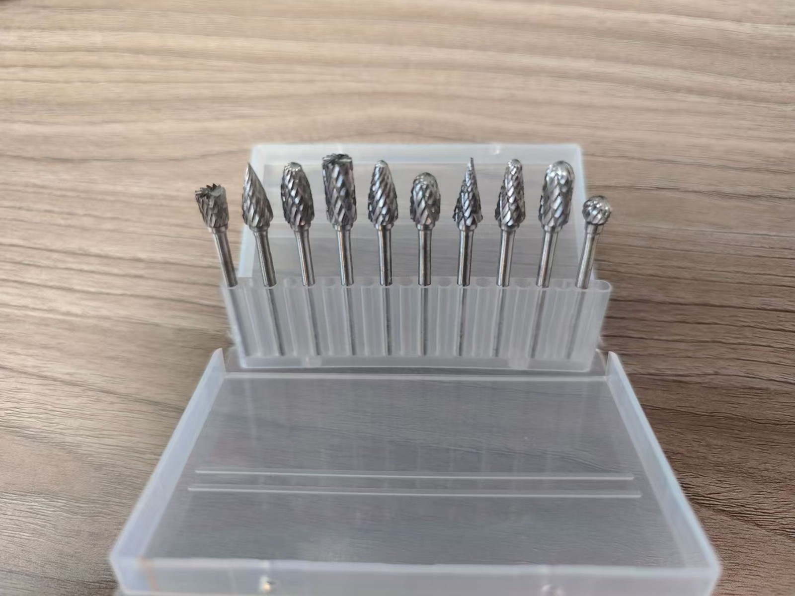 10Pcs Tungsten Carbide Steel Rotary Burr Die Grinder Bit 1/8in Shank Carving Set