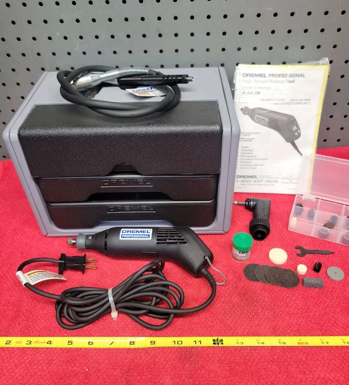 DREMEL PROFESSIONAL HIGH SPEED ROTARY TOOL 398 W/TOOL BOX & ACCESS DIGITAL USA