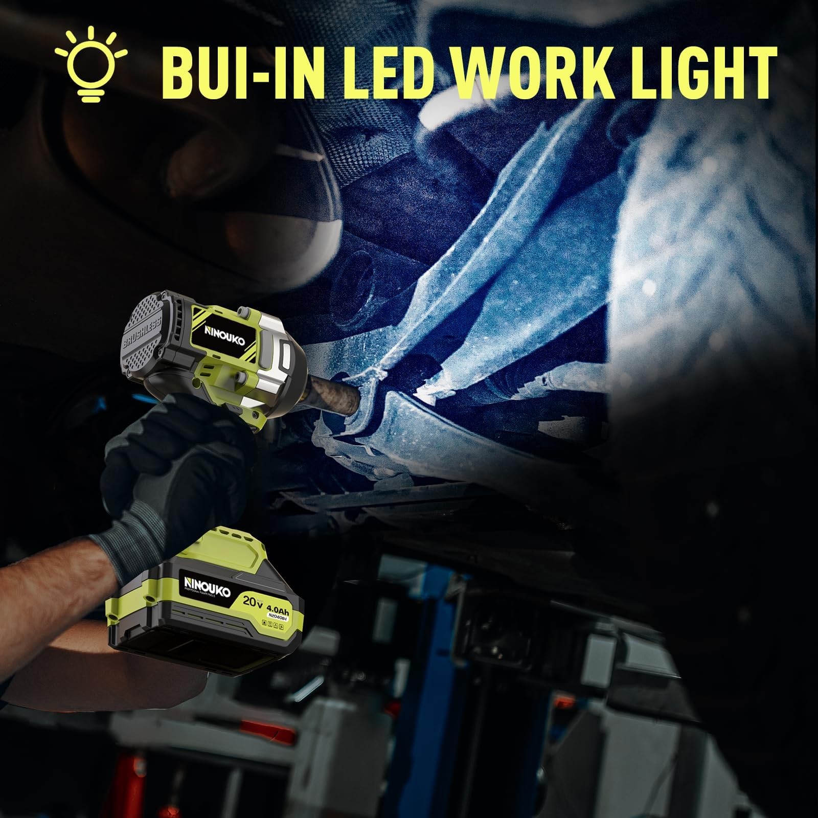 Power Impact Wrench 1000N.m Brushelss 1/2 » Cordless Impact Driver