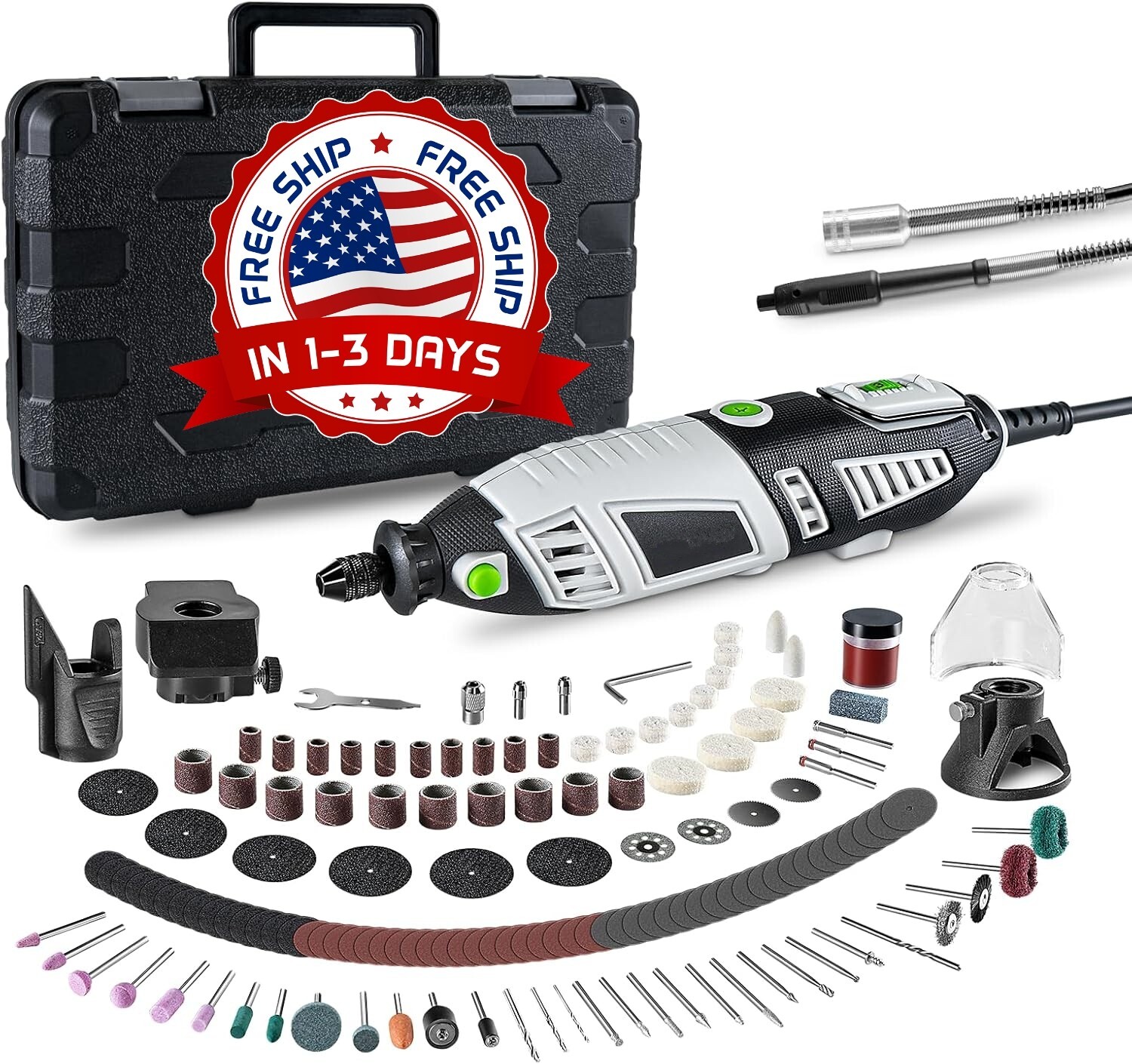 Kit De Herramientas Rotativas Con 213 Accesorios Para Herramientas Rotativas Y P