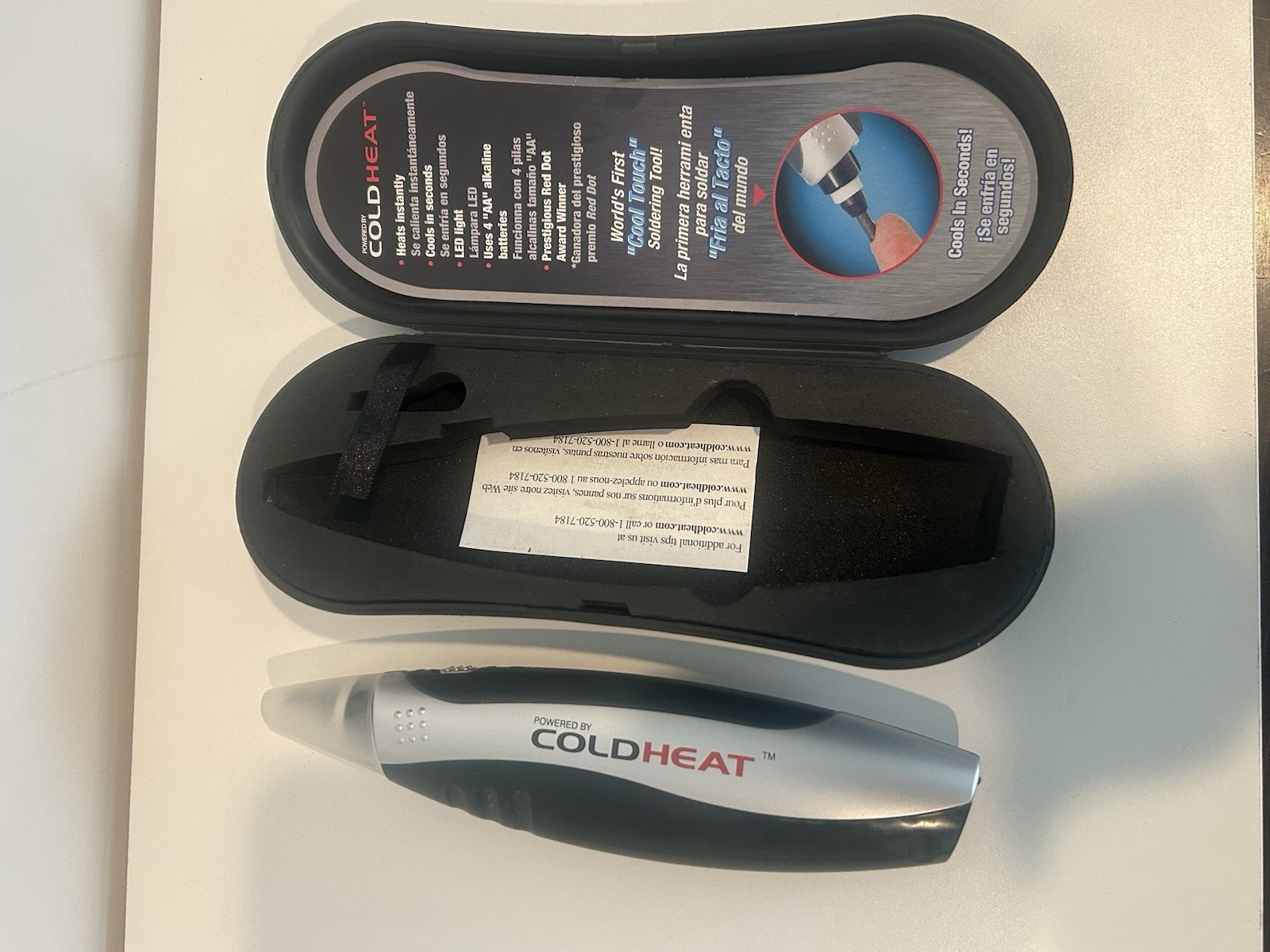 Cold Heat Battery Operated Cordless Soldering Tool with Case New Open Box