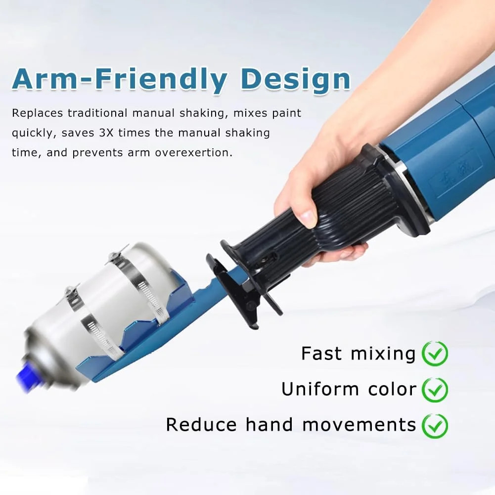 Paint Can Shaker for Reciprocating Saw, 304 Stainless Steel, Fast Mixing