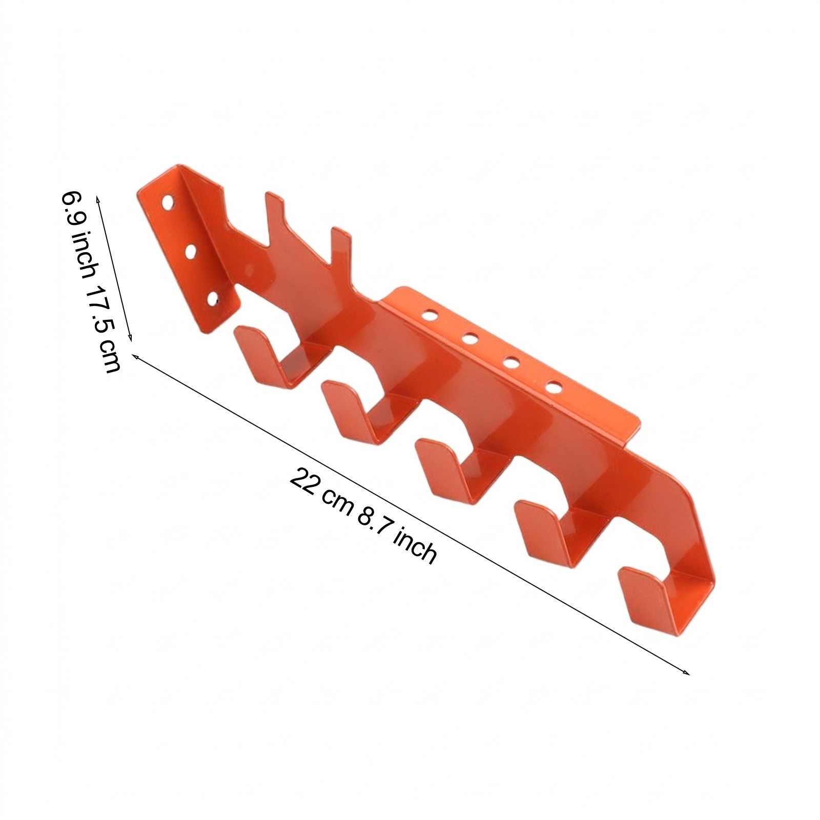 Metal Chain Saw Storage Rack Wall Mount with Hooks for Garage