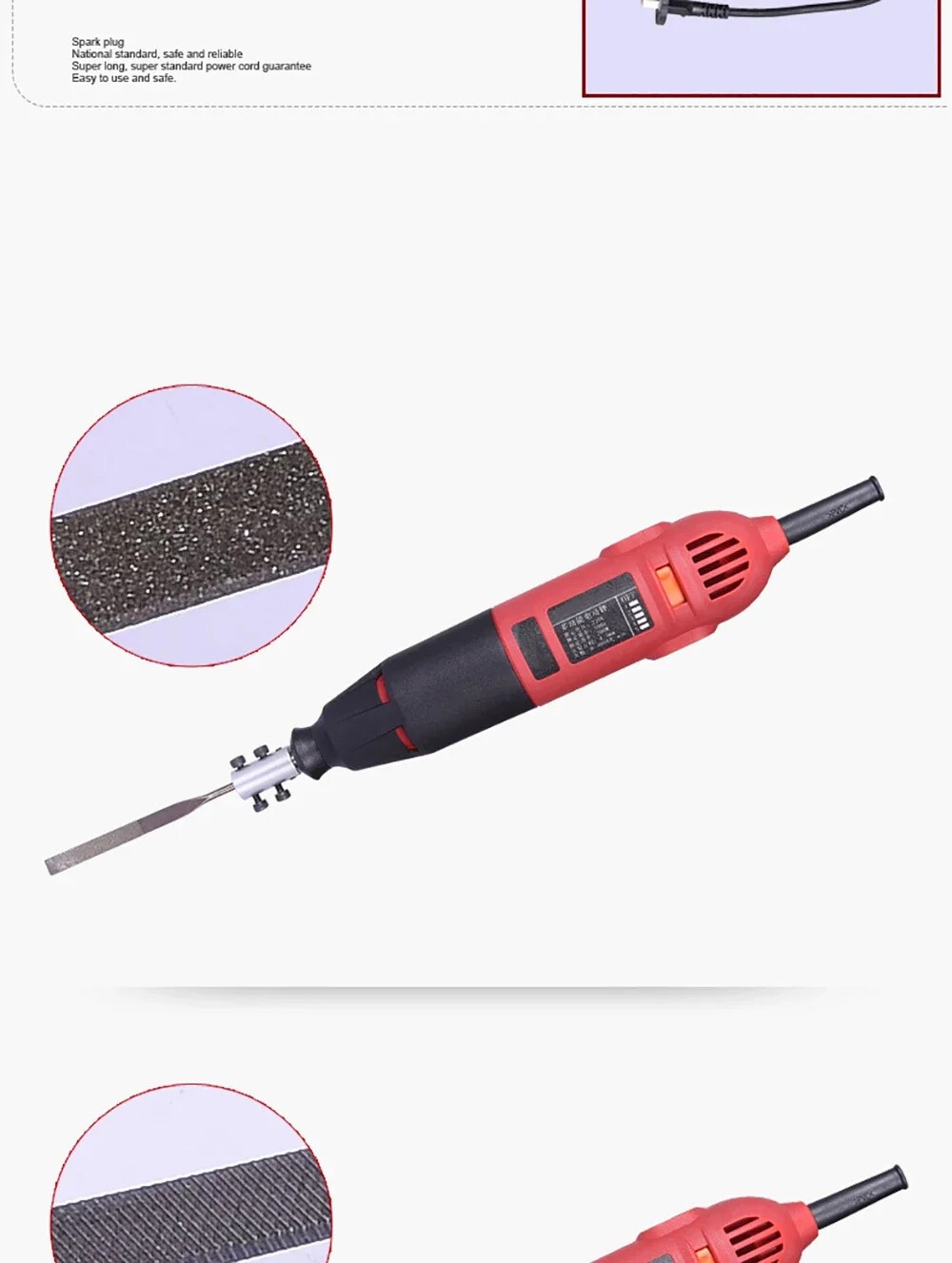 Electric Reciprocating File Metal Steel Trimming Polishing Sanding Grinder Tool