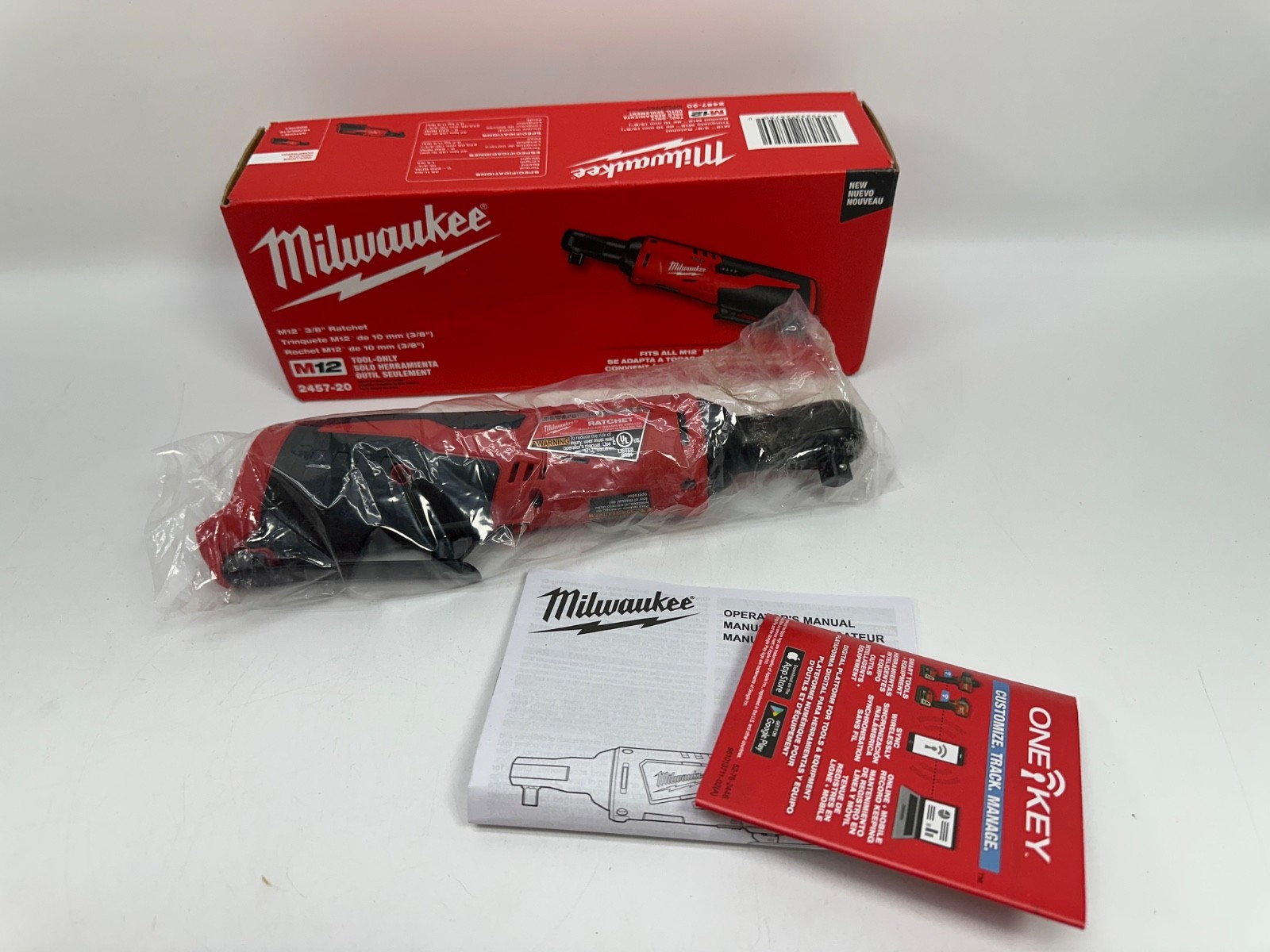 Milwaukee 2457-20 M12 Cordless 3/8&Prime; Sub-Compact 35 ft-Lbs 250 RPM Ratchet