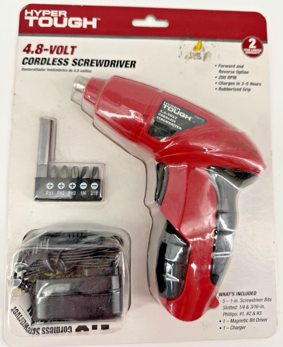 New Hyper Tough 4-Volt Max Lithium-Ion Cordless Rotating Screwdriver & Charger