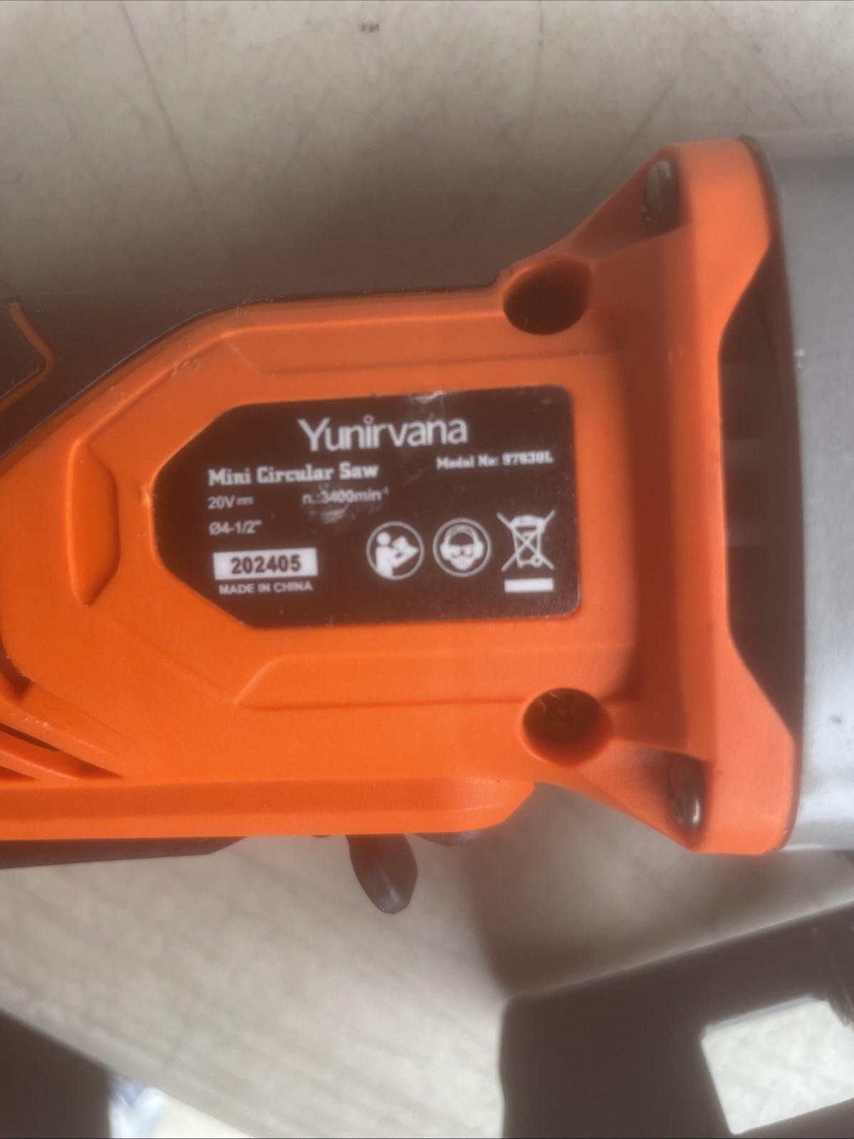 Yunirvana Mini Circular Saw, 20V 3400RPM Cordless Tool Only