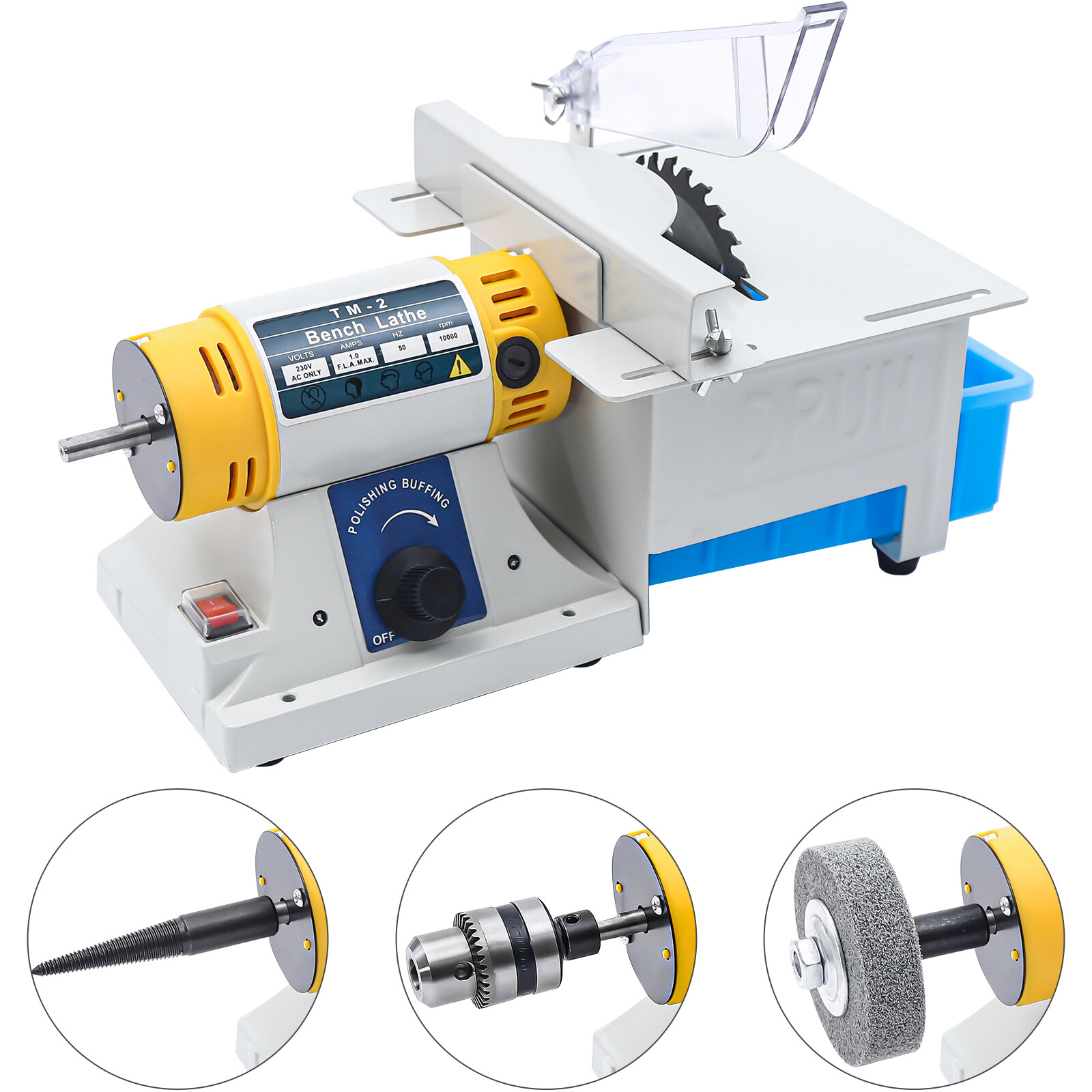 320W Mini Table Saw 800-10000RPM Adjustable Speed with Flexible Shaft for DIY