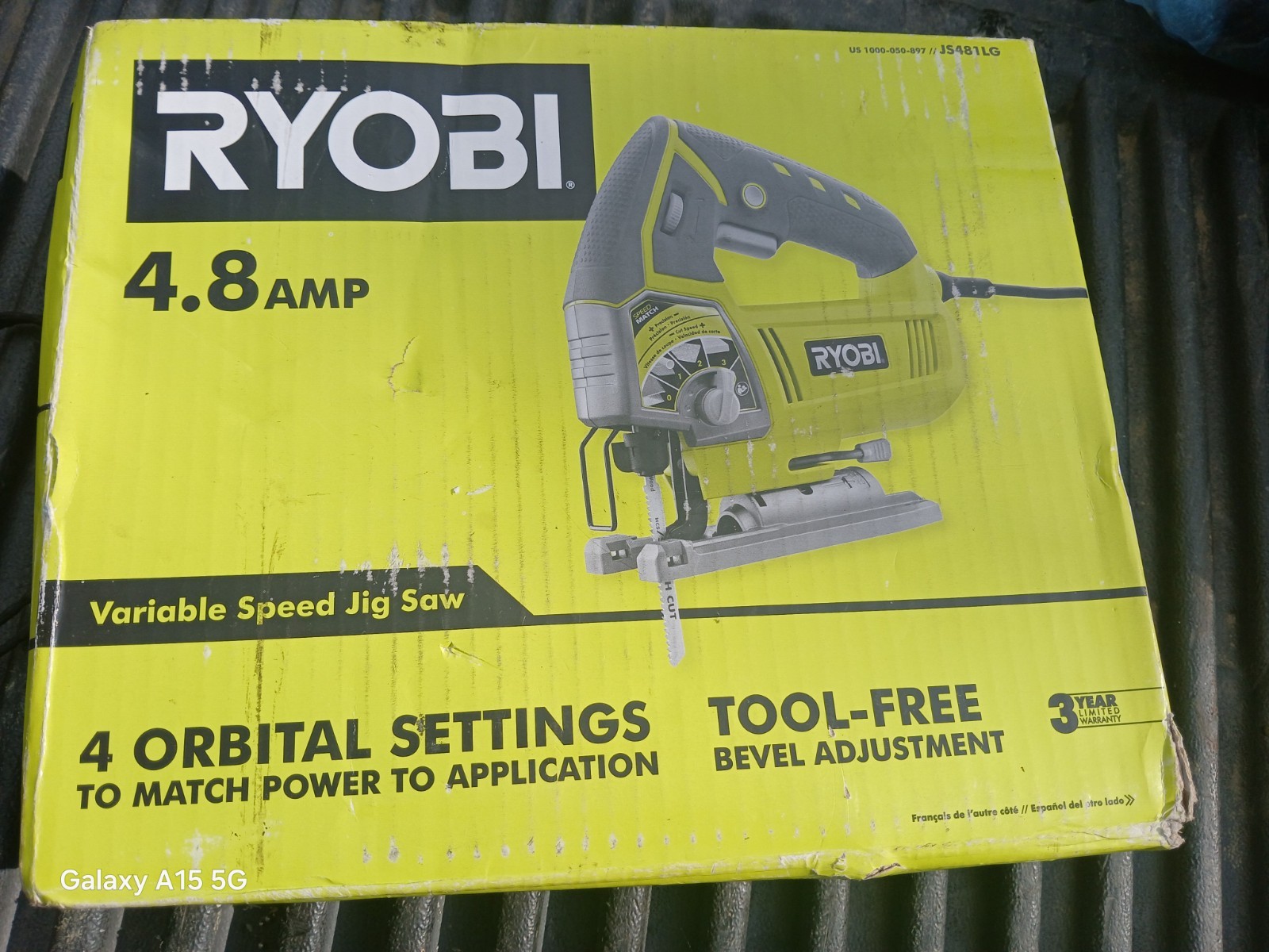 Ryobi JS481LG 4.8 Amp Corded Variable Speed Orbital Jig Saw