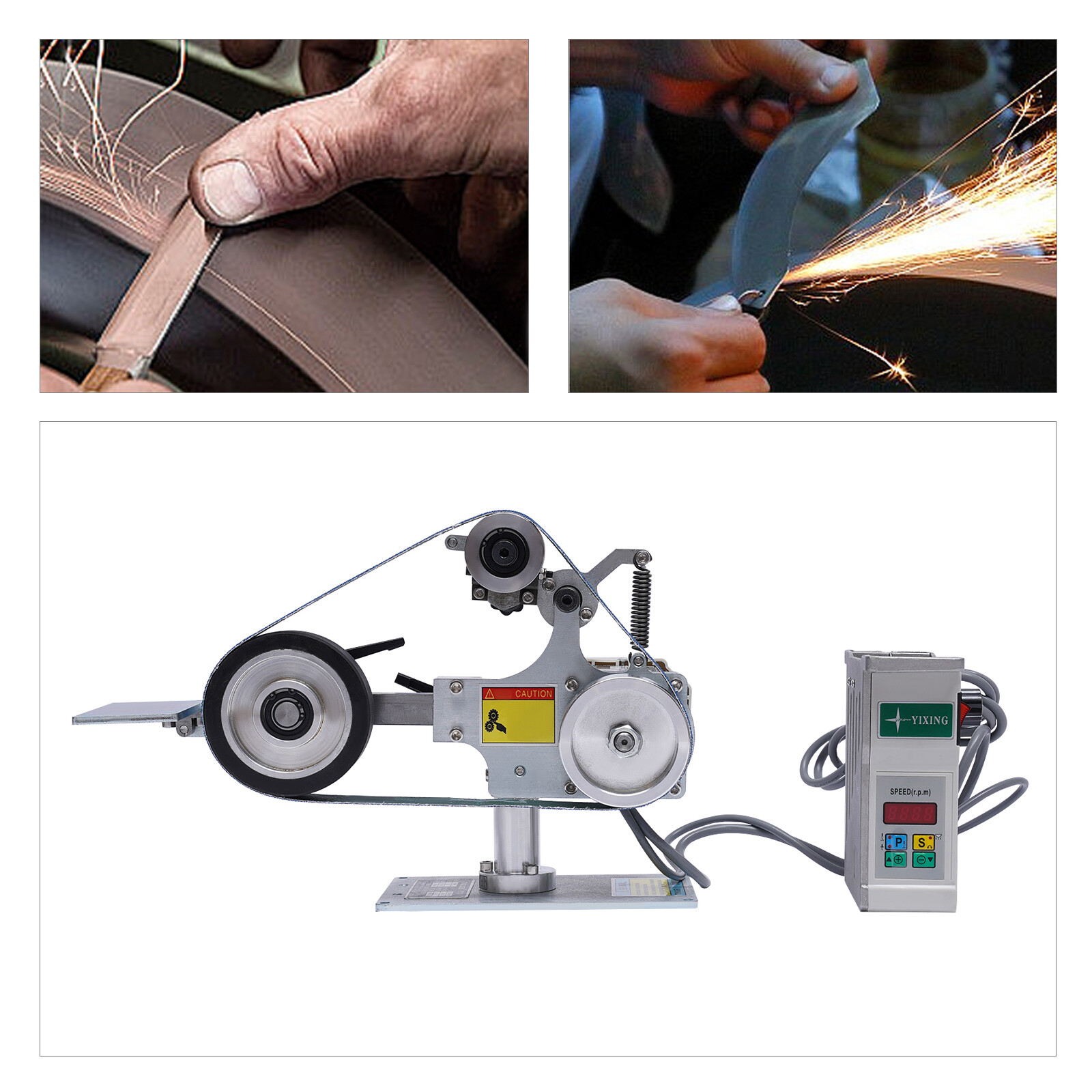 Abrasive Belt Machine Sander Polisher Sharpener Grinder w/Brushless Motor