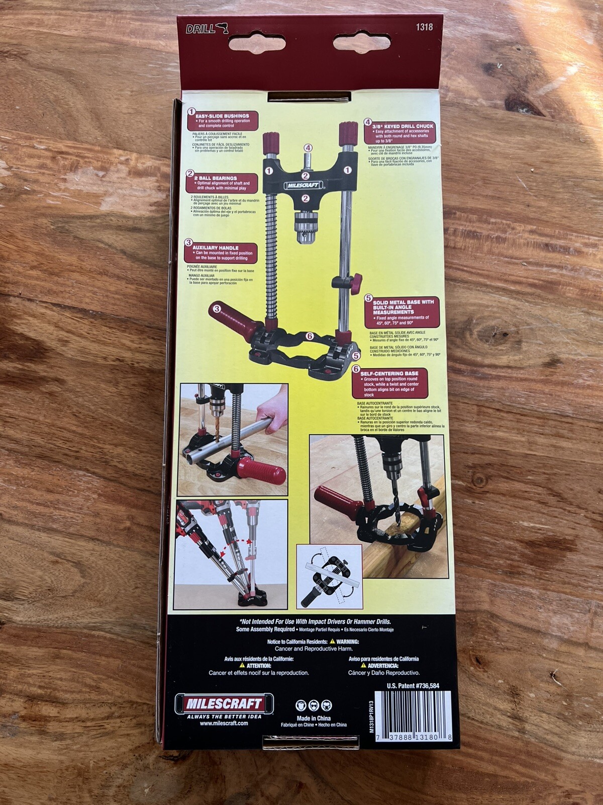 Milescraft 1318 DrillMate Portable Drill Guide – Drill Guide Attachment