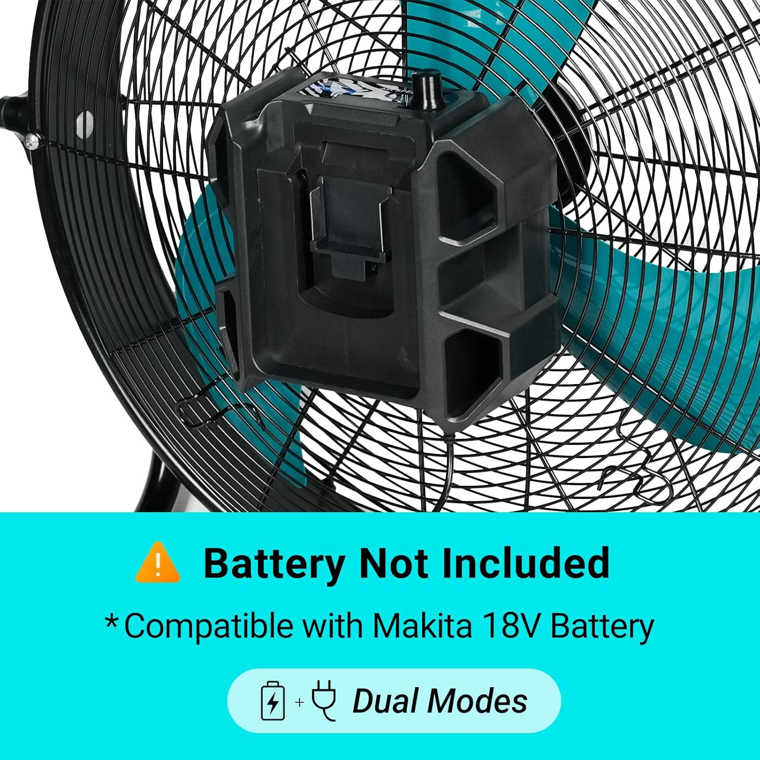 18&Prime; Brushless Cordless Floor Fan Compitable with Makita 18V Battery(Tool Only),