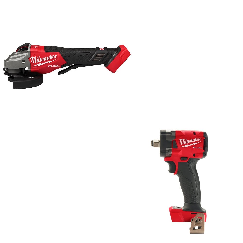 Milwaukee 3670-22+2855-20 M18 FUEL Grinder Kit + Impact Wrench