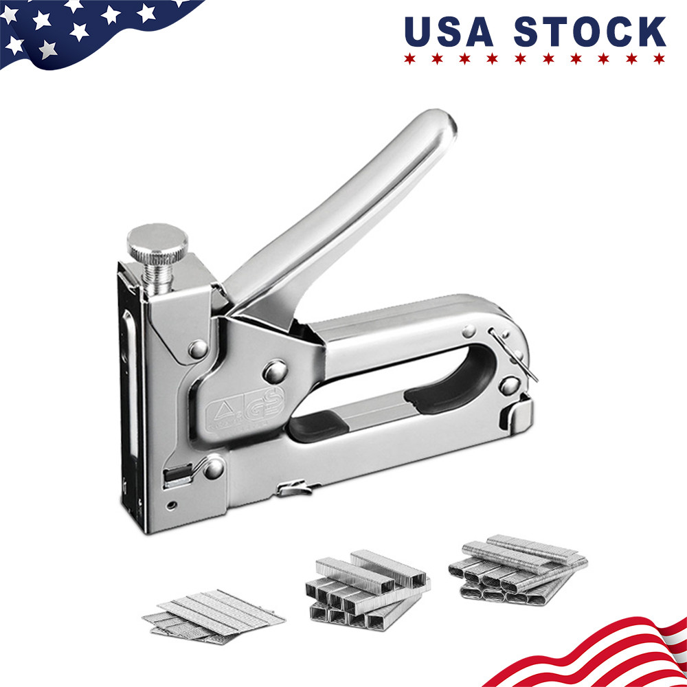 Staple Gun, Manual Nailer Power Heavy Duty 3 in 1 Staple Gun with 600pcs Staples
