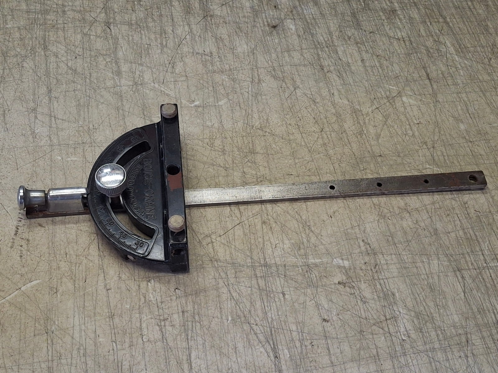 Vintage Boice Crane Table Saw Miter Gauge G-1501 19&Prime; x 3/4 x 1/4&Prime; Bar USA