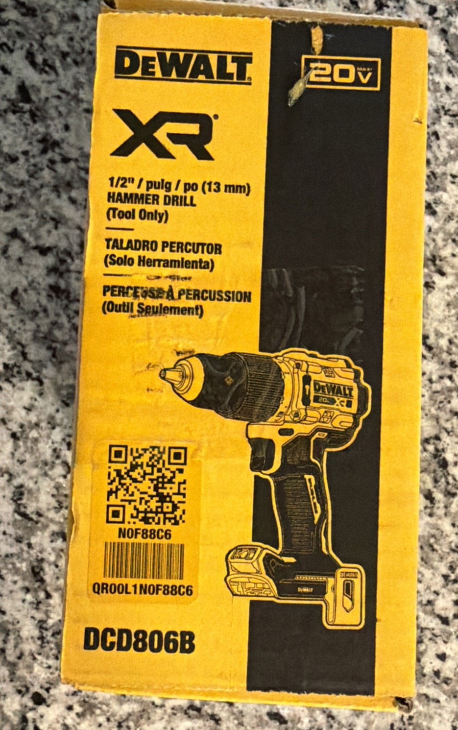 DEWALT XR DCD806B 20V Brushless 1/2 in Hammer Drill Tool Only No Battery NEW