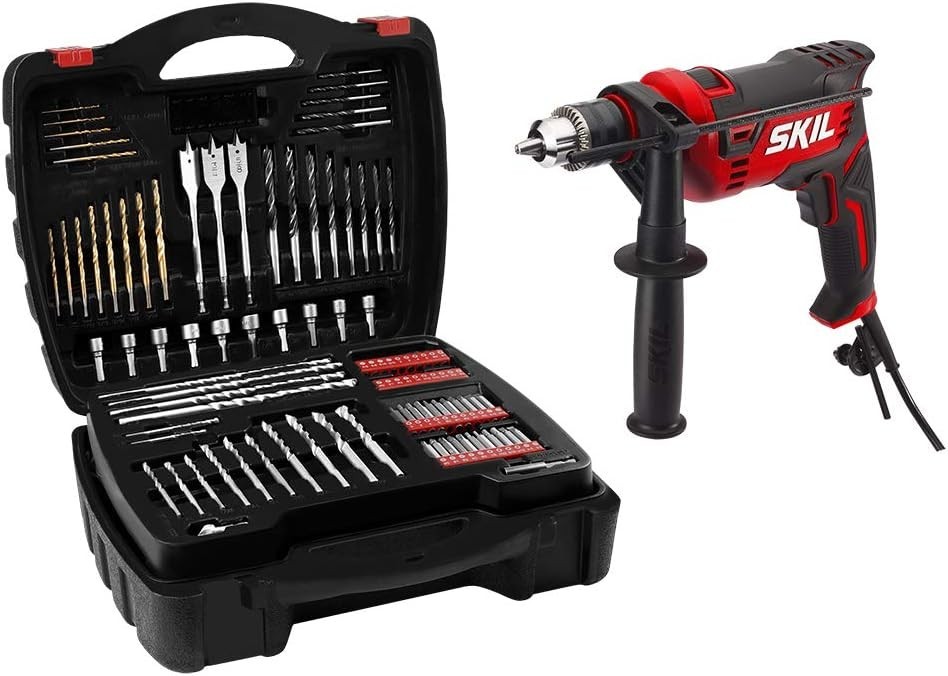 7.5 Amp 1/2-in Corded Hammer Drill with 100pcs Drill Bit Set With Variable Sp…