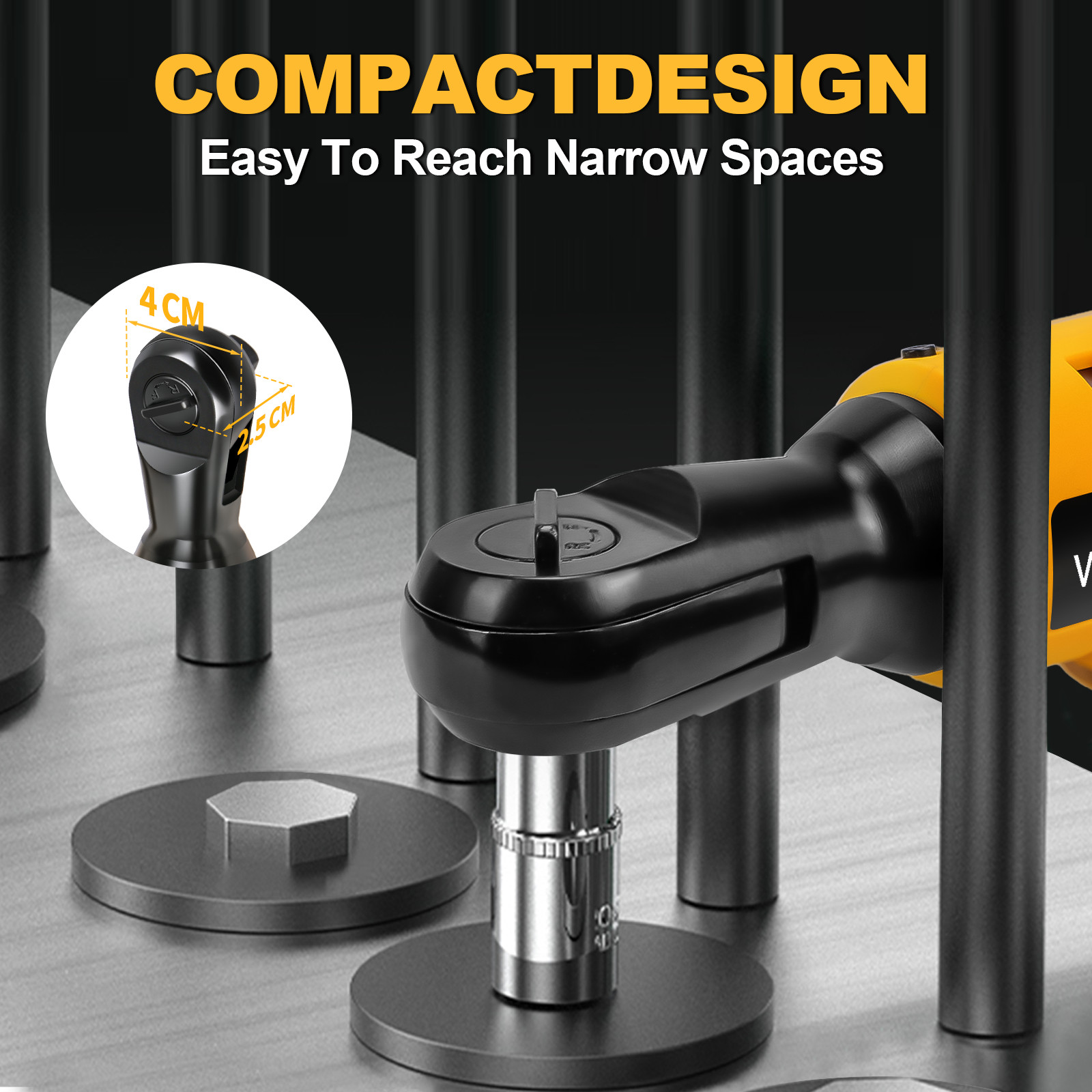 For DEWALT 20V Battery Cordless Ratchet Wrench 1/2&Prime; & 3/8&Prime; 95 Ft-lbs (Tool Only)