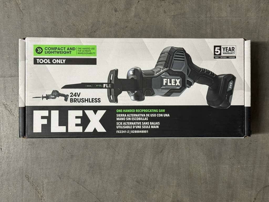 FLEX 24V Brushless One-Handed Reciprocating Saw – TOOL ONLY – Ships FREE