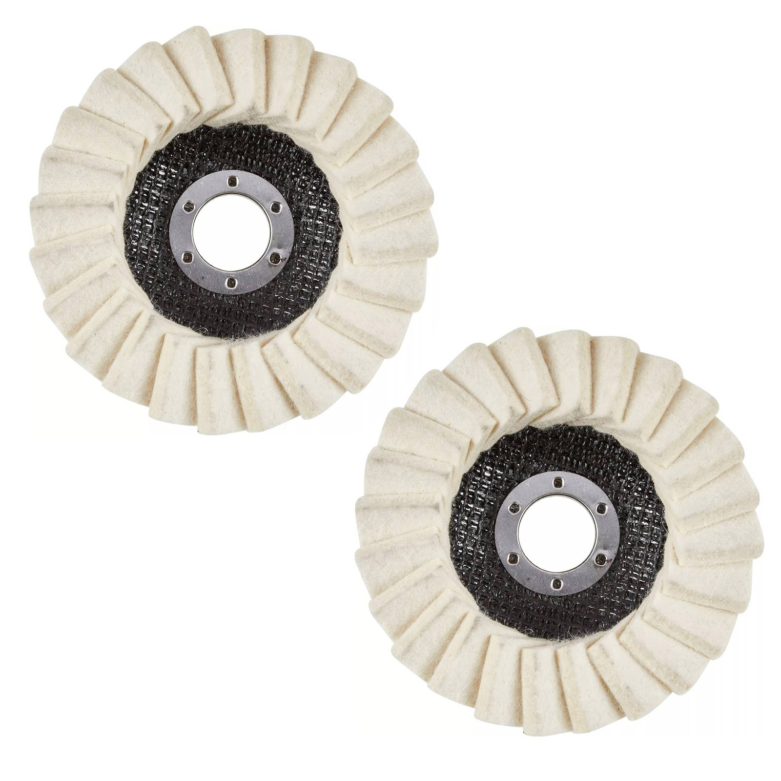 Wool Felt Finishing Wheel Buffing Pads For Metal Glass For Angle Grinder 2Pcs