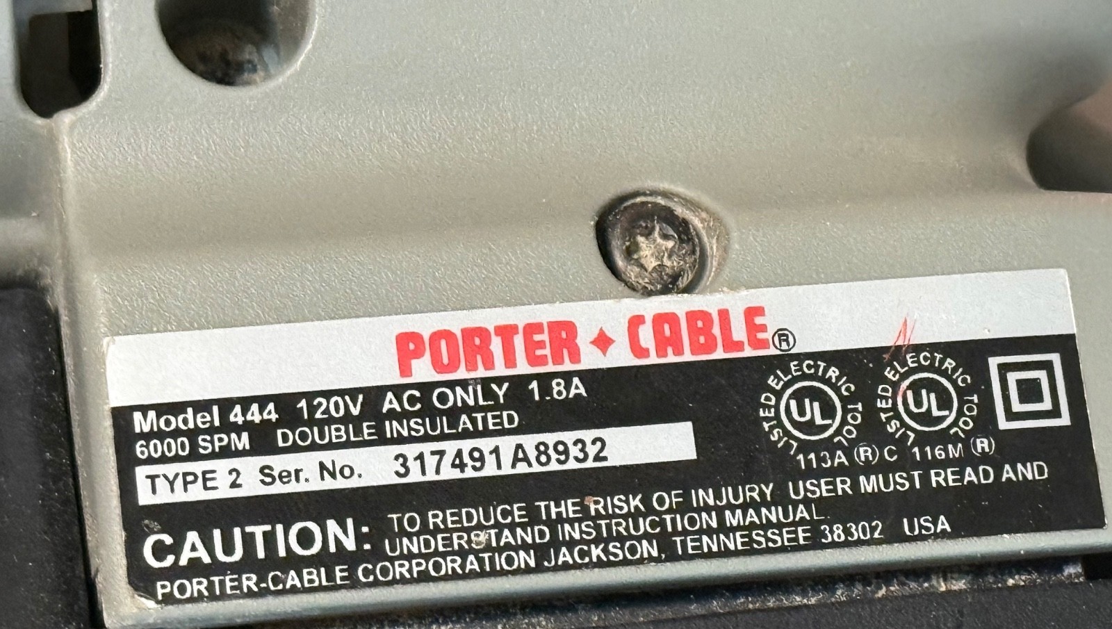 PORTER CABLE PROFILE SANDER MODEL 444 MOLDING SANDER SET -MADE IN USA! VINTAGE