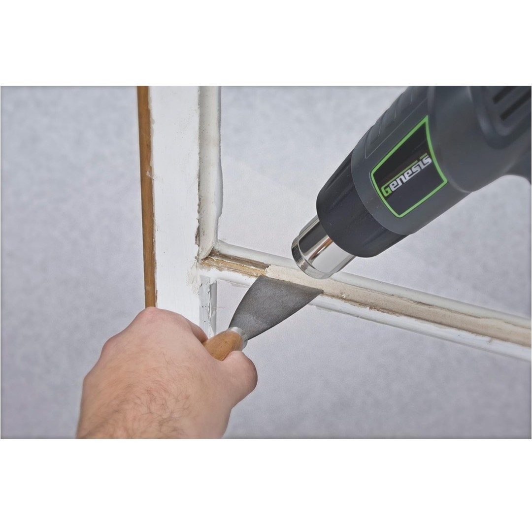 Genesis GHG1500A Dual Temperature Heat Gun Kit Fast Heat High & Low Settings