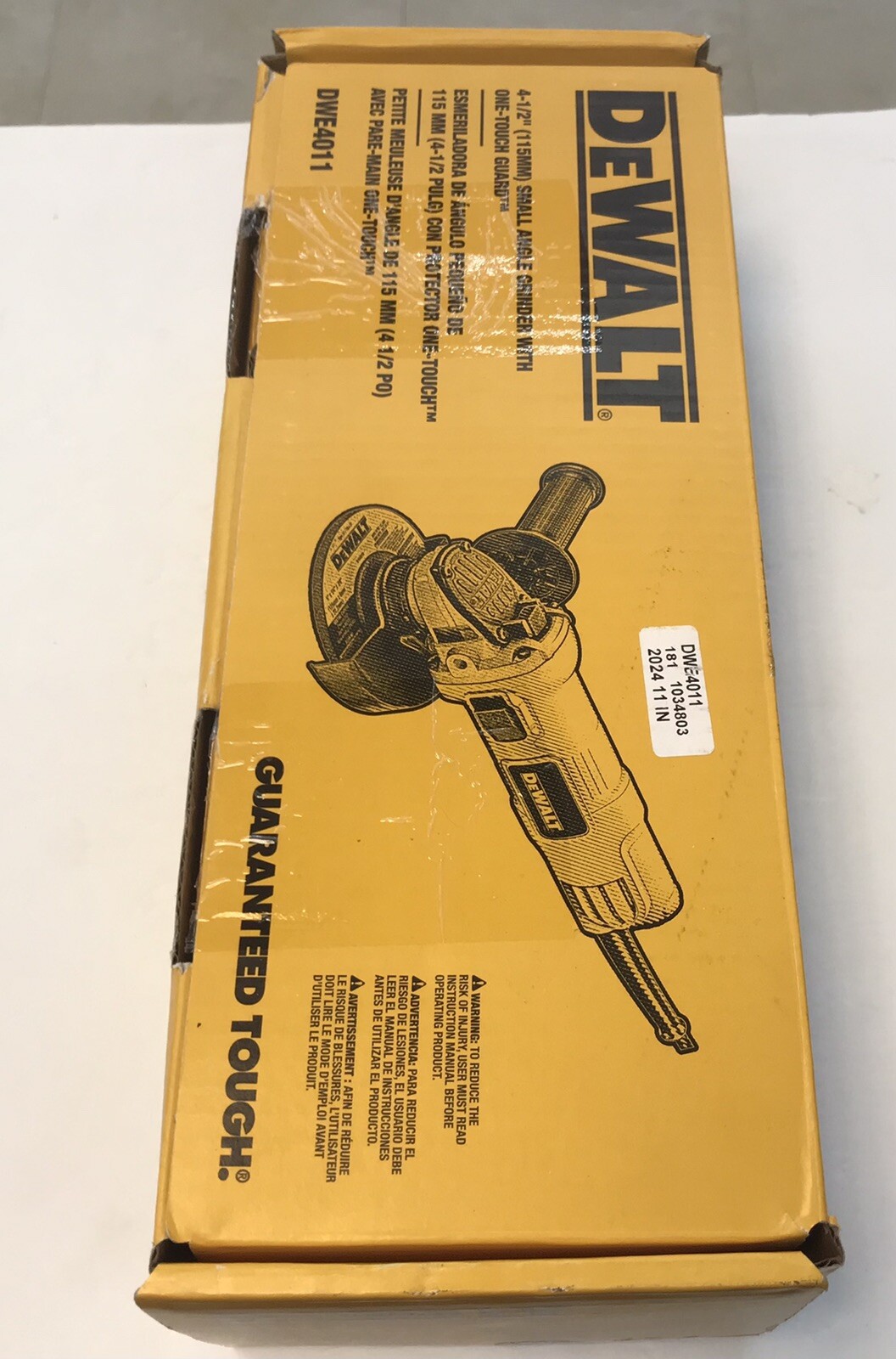 DEWALT Angle Grinder, One-Touch Guard, 4-1/2 -Inch (DWE4011)
