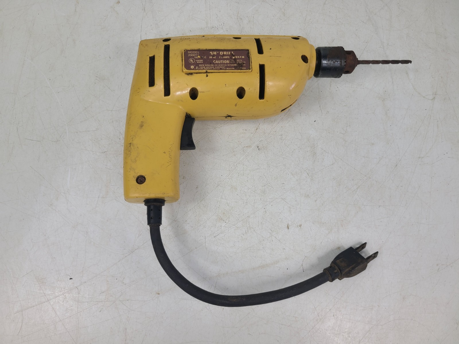 Vintage Shopmate 1/4&Prime; Corded Drill 2000T1 Double Insulated (TESTED)